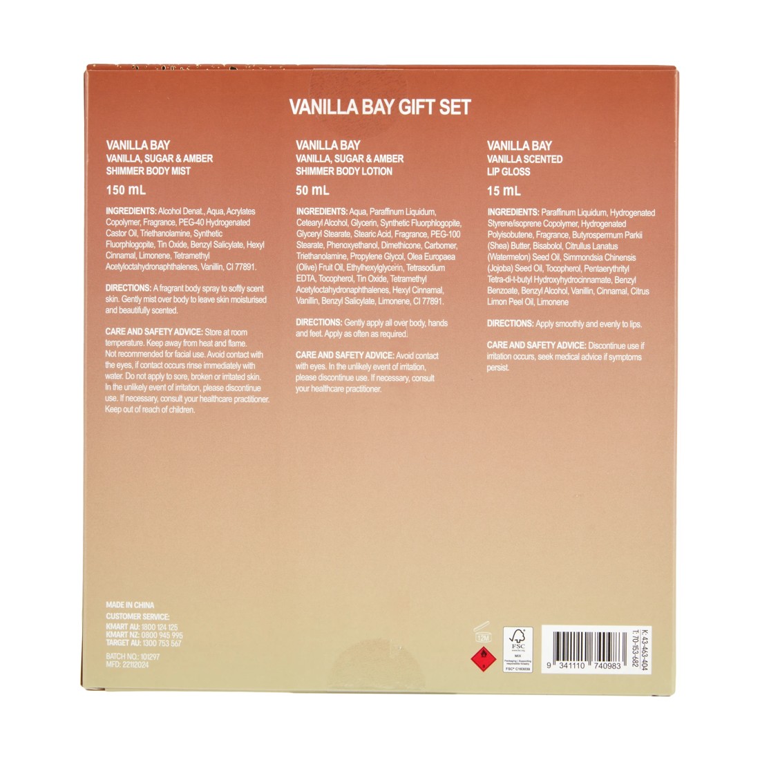 6 OXX Fragrance 3 Pack Vanilla Bay Gift Set - Sweet Euphoria, 6 of 6