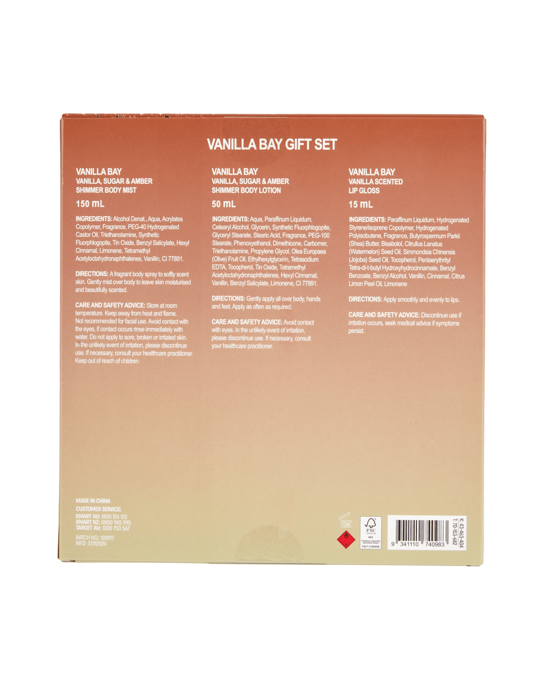 6 OXX Fragrance 3 Pack Vanilla Bay Gift Set - Sweet Euphoria, 6 of 6