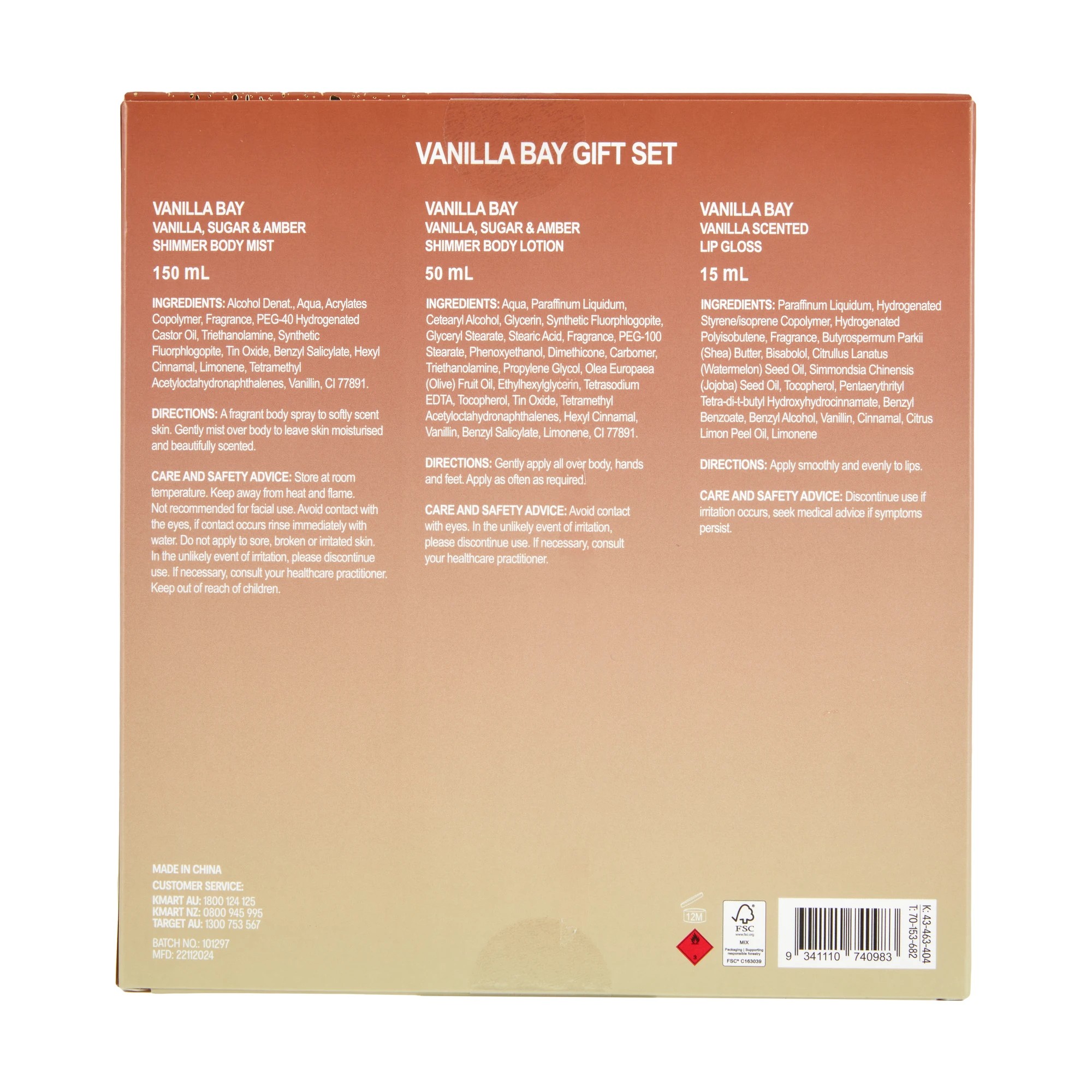 6 OXX Fragrance 3 Pack Vanilla Bay Gift Set - Sweet Euphoria, 6 of 6