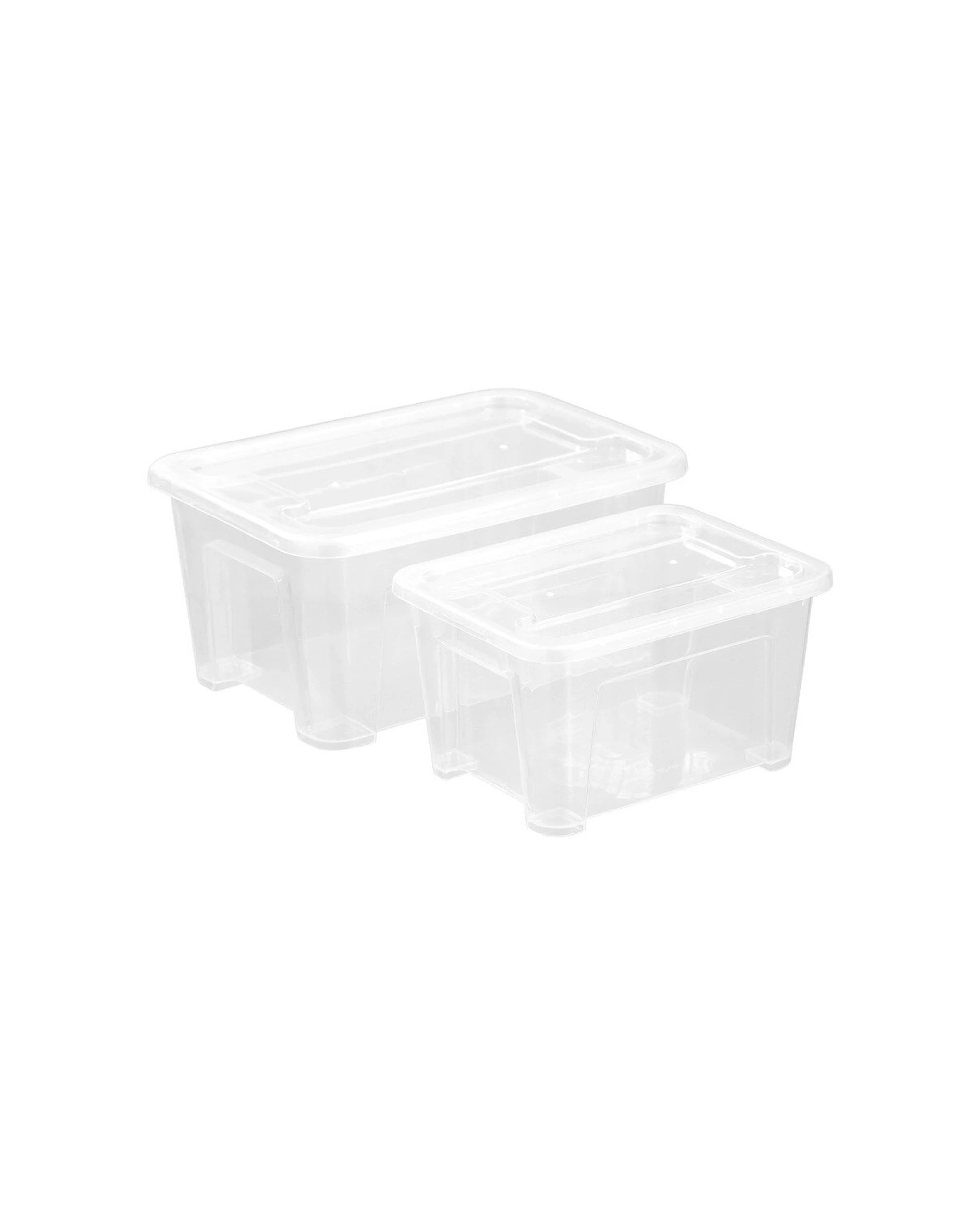 9 Boxsweden Nic-Nac Storage Container Essentials 6 Pack 2.5L Plastic 21x16x11cm
 - plain, 9 of 9