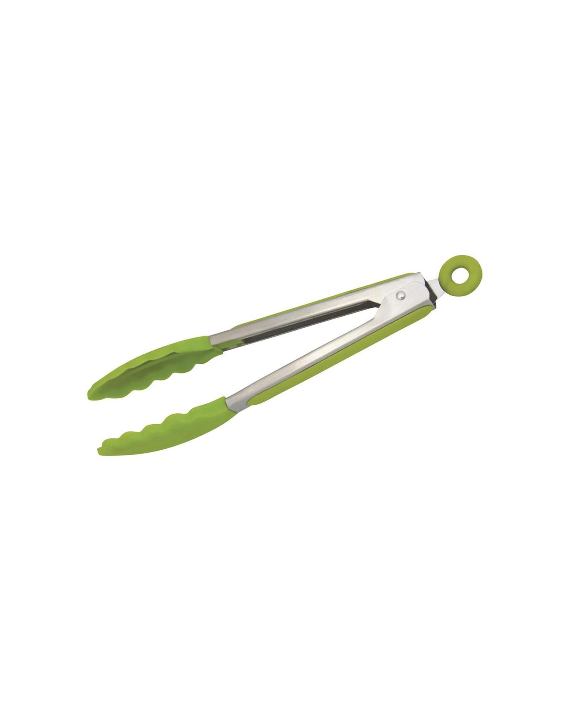 1 Avanti 23cm Stainless Steel Silicone Tongs Cooking Utensil Locking End - Green, 1 of 1