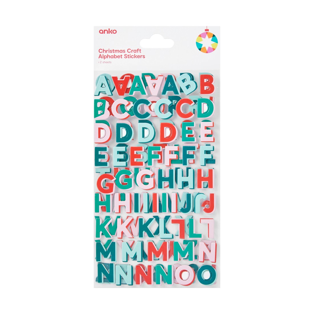1 Christmas Craft Alphabet Stickers, 1 of 3