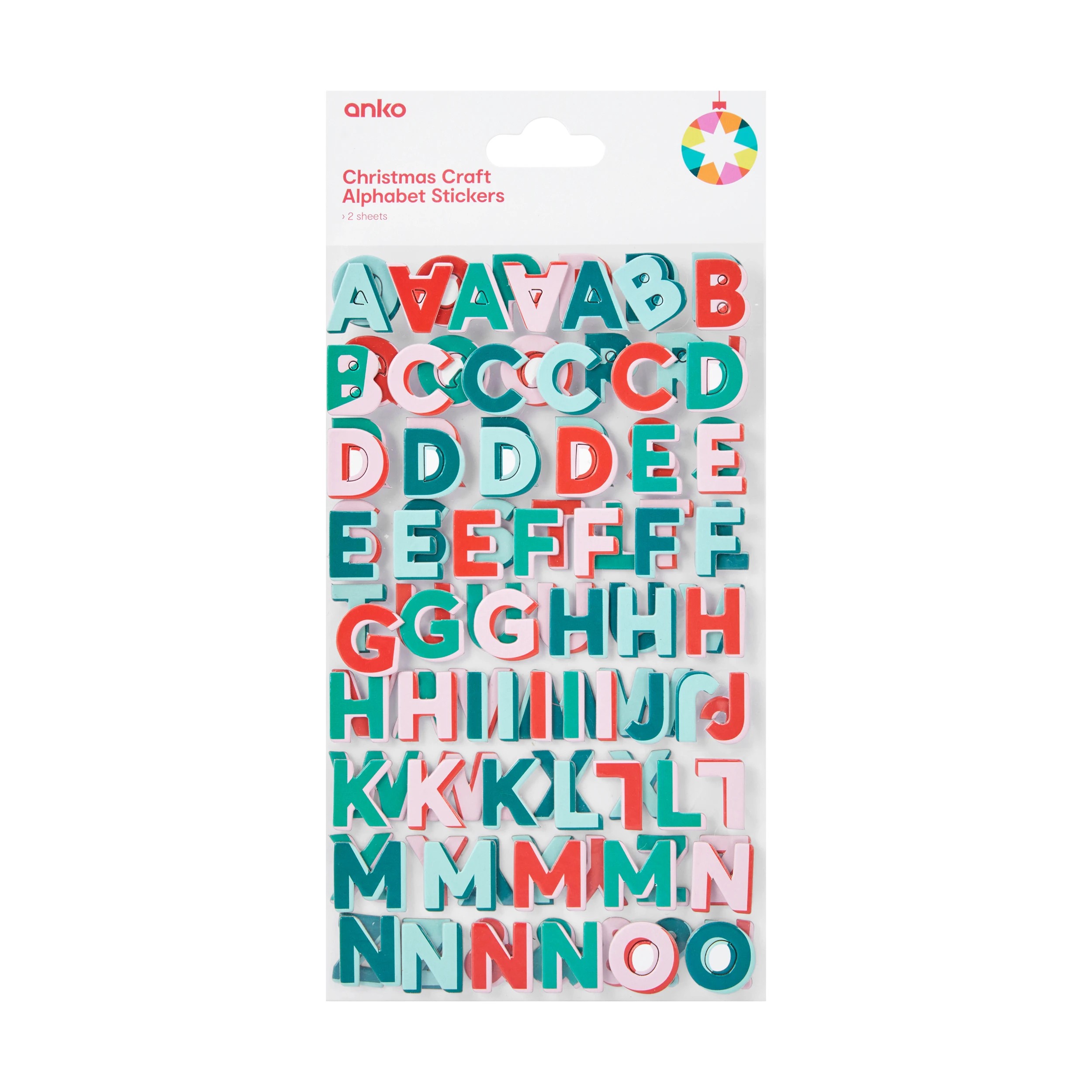 1 Christmas Craft Alphabet Stickers, 1 of 3