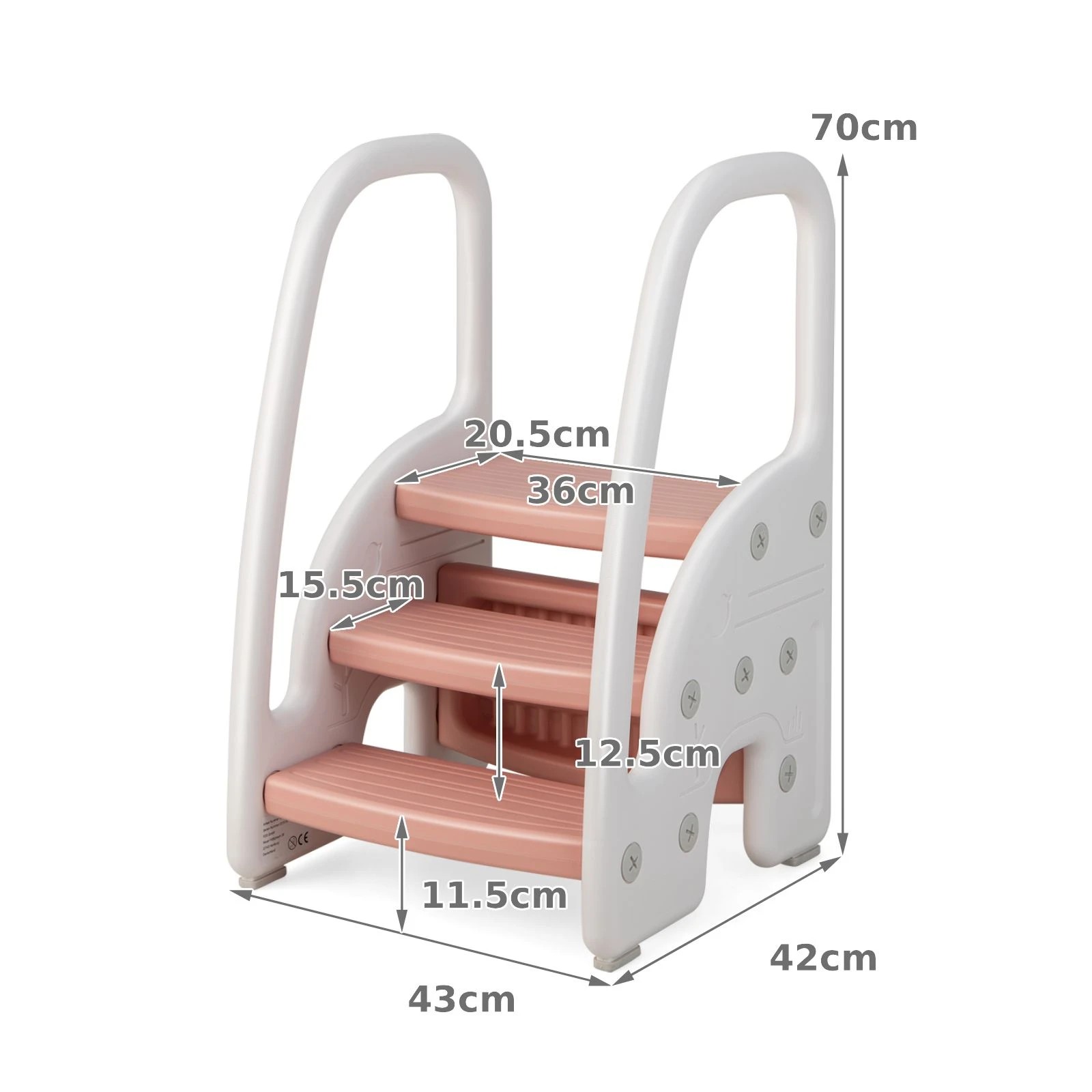 2 Costway 3-Step Stool Toilet Potty Training, 2 of 4