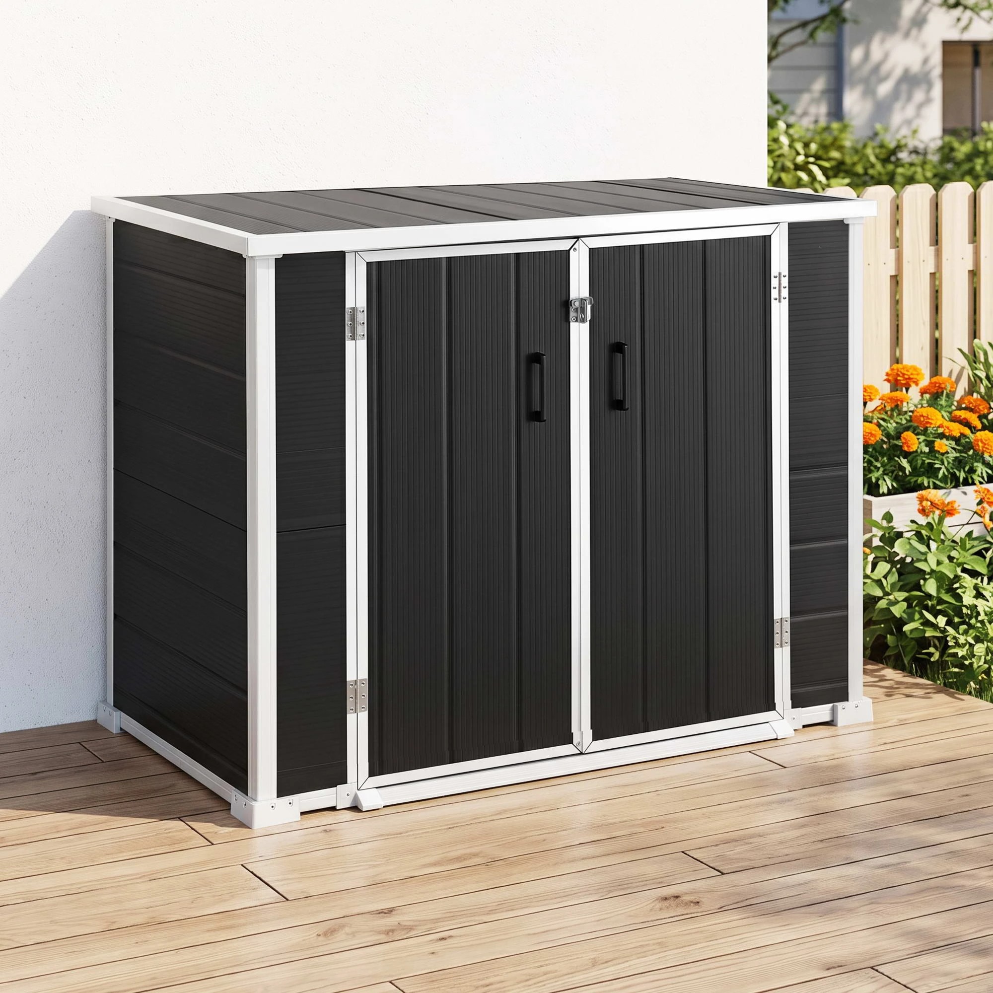 Gardeon 1070L Outdoor Storage Box Garden Shed Lockable Cabinet Tool ...