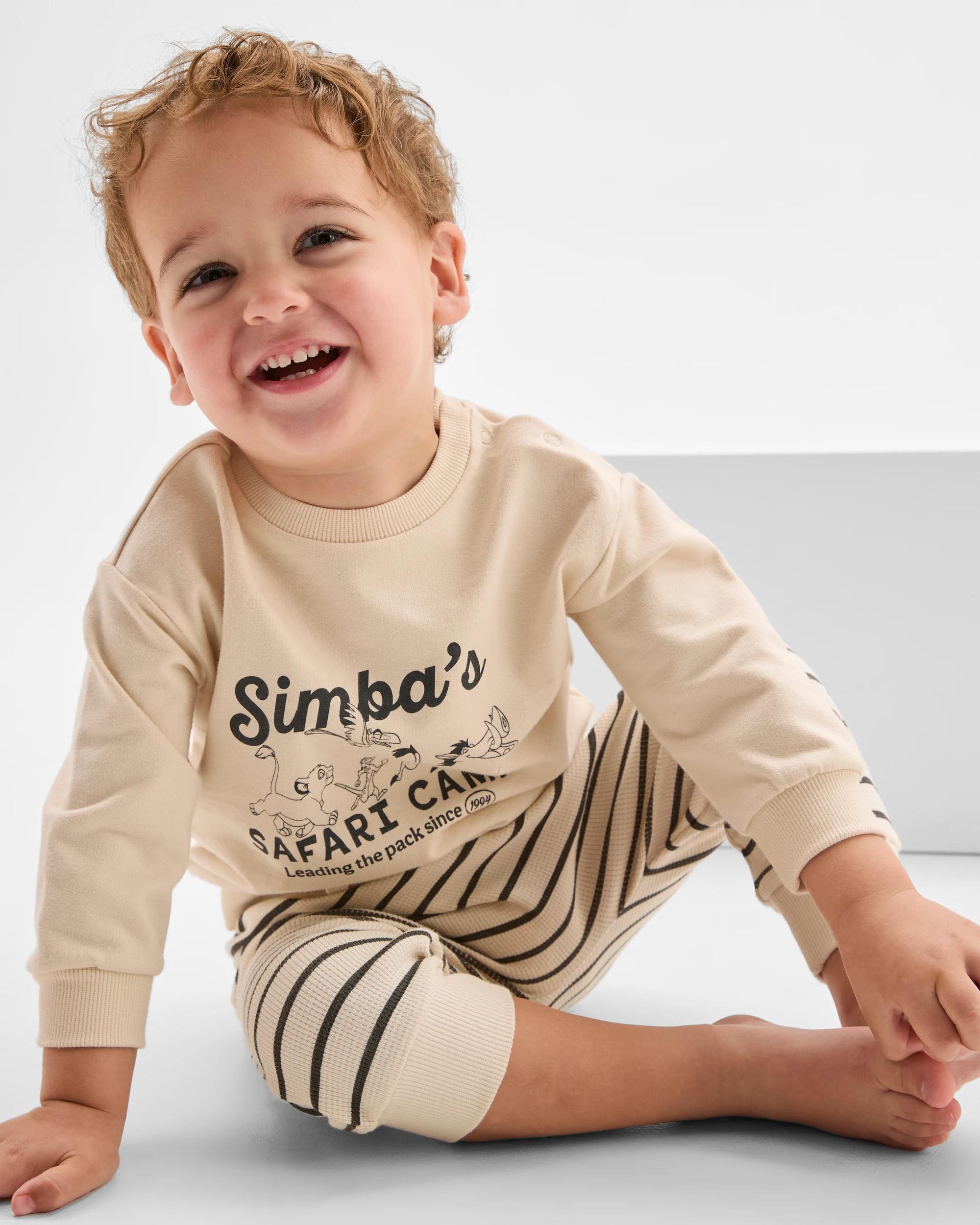 2 Disney Organic Cotton Baby Fleece Set SIMBA WHITECAP GREY, 2 of 5