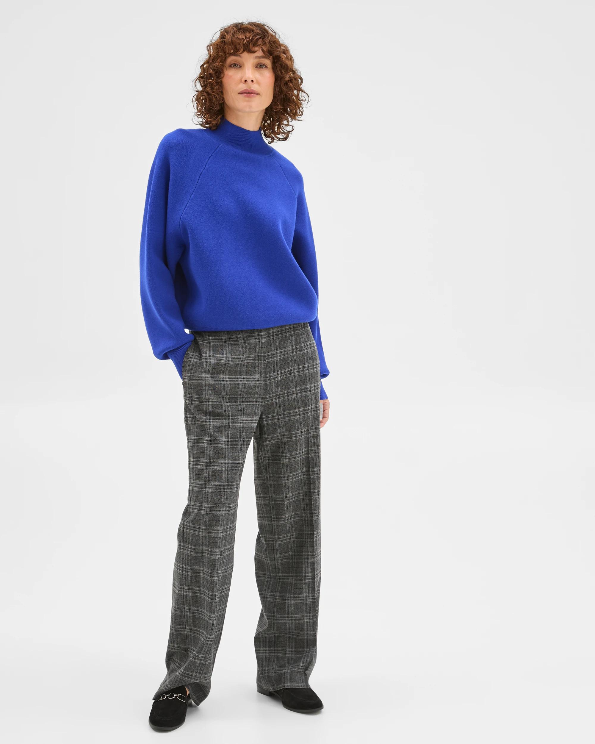 2 Preview Raglan Detail High Neck Jumper COBALT BLUE, 2 of 9