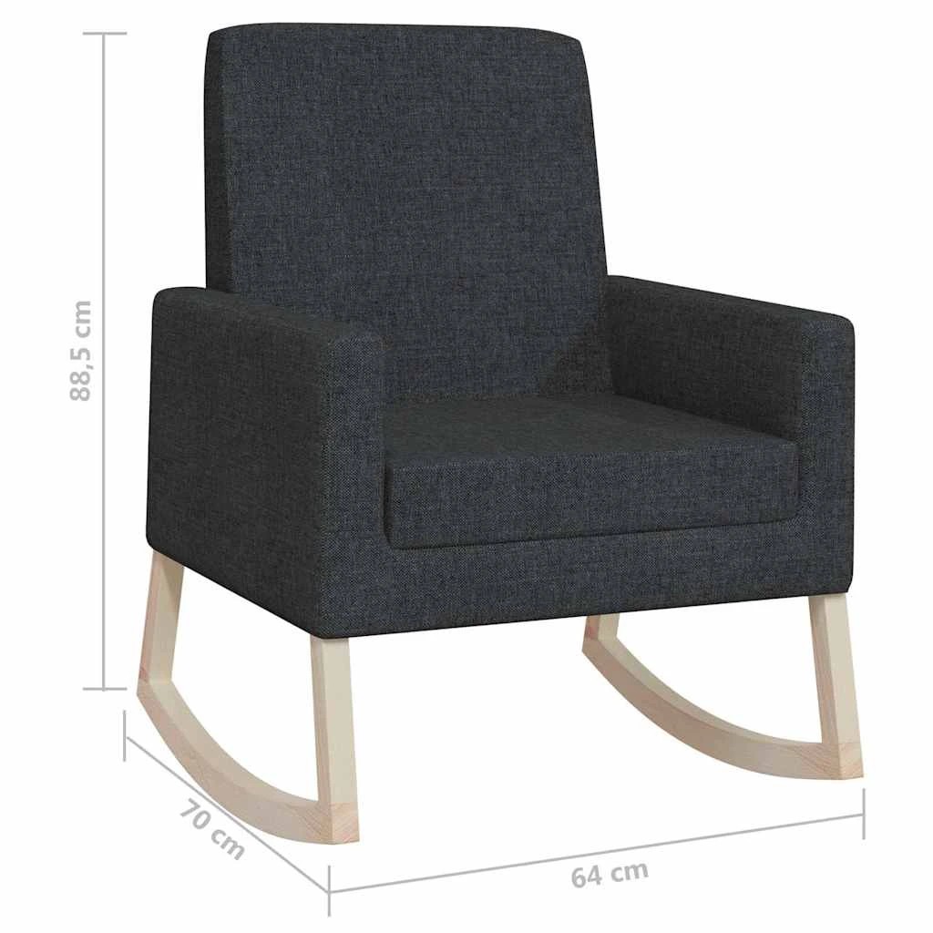8 vidaXL Rocking chair Durable - Black, 8 of 8