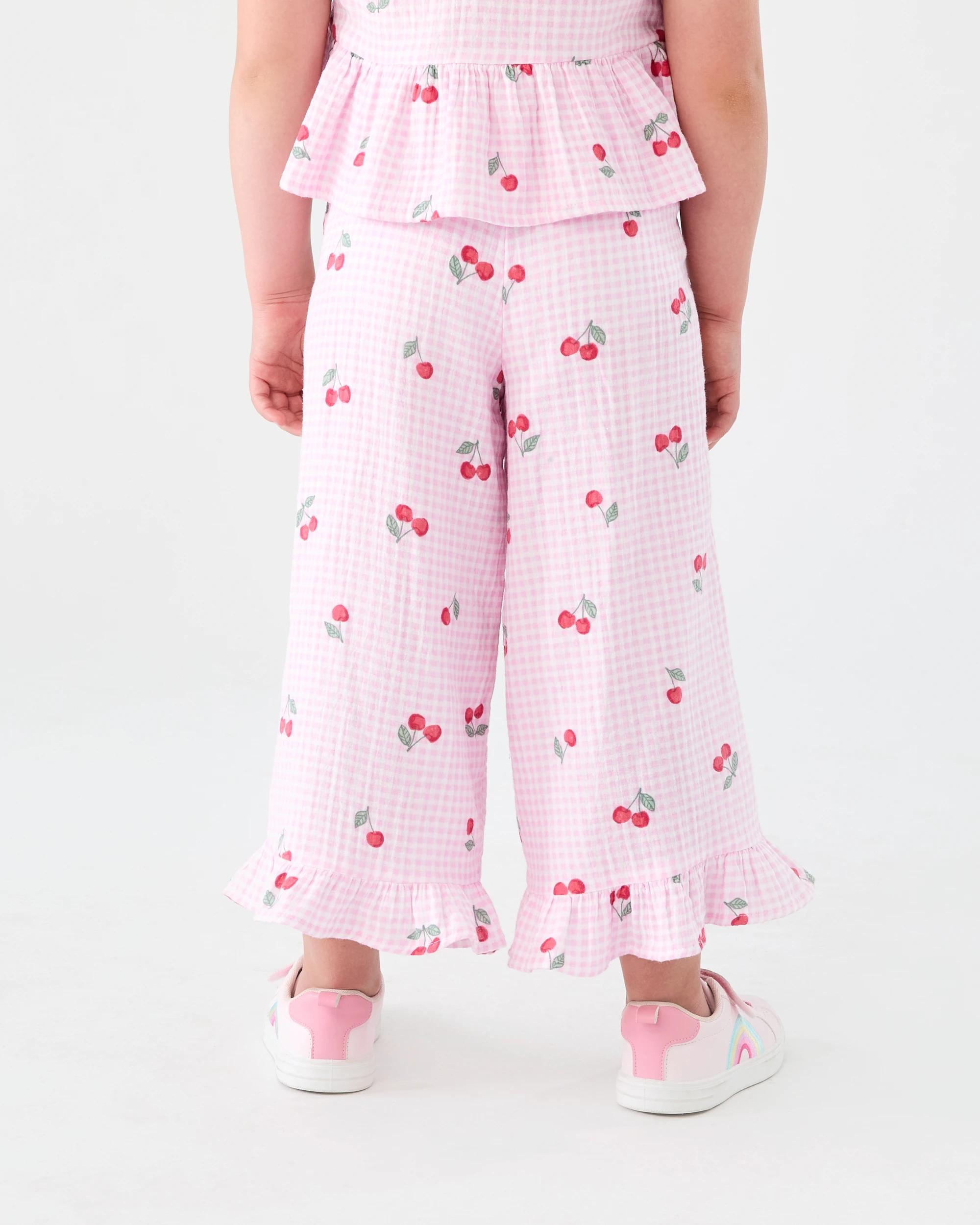 2 Frill Hem Pants Pnk Cherry, 2 of 6