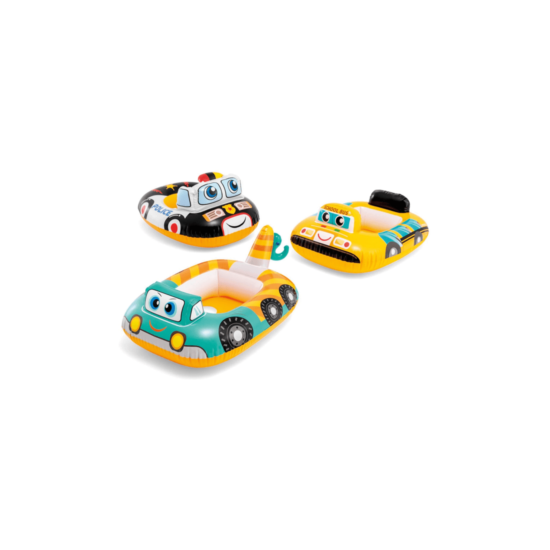 4 Intex Car Assorted Design Kids Inflatable Swimming Pool Ride On Water Floats 1 Year Plus - Multi, 4 of 7