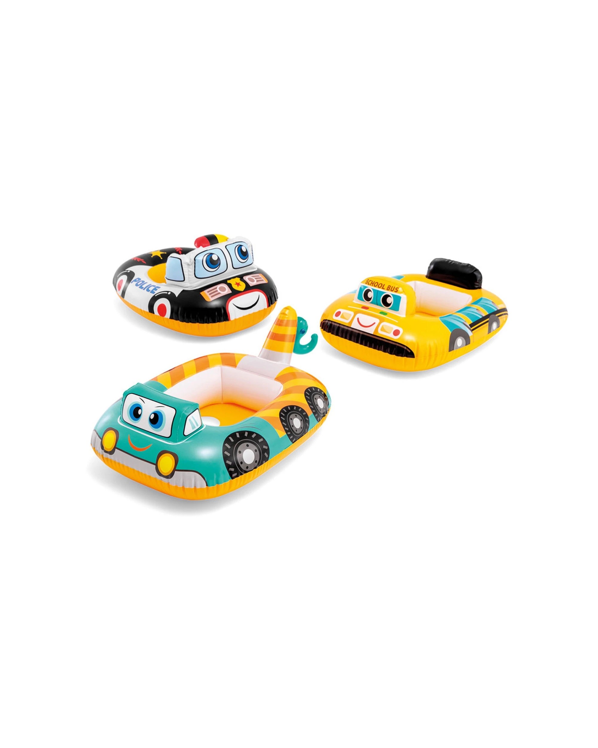 4 Intex Car Assorted Design Kids Inflatable Swimming Pool Ride On Water Floats 1 Year Plus - Multi, 4 of 7