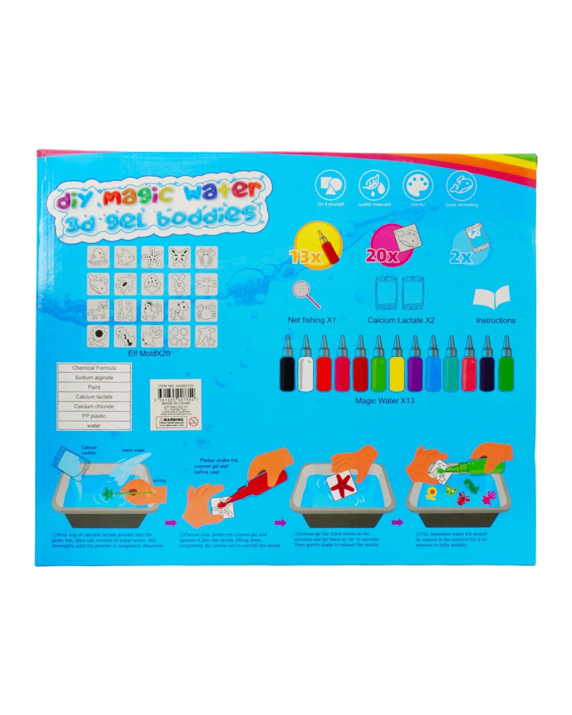 4 DIY Magic Water 3D Gel Buddies 36 Piece Playset, 4 of 4