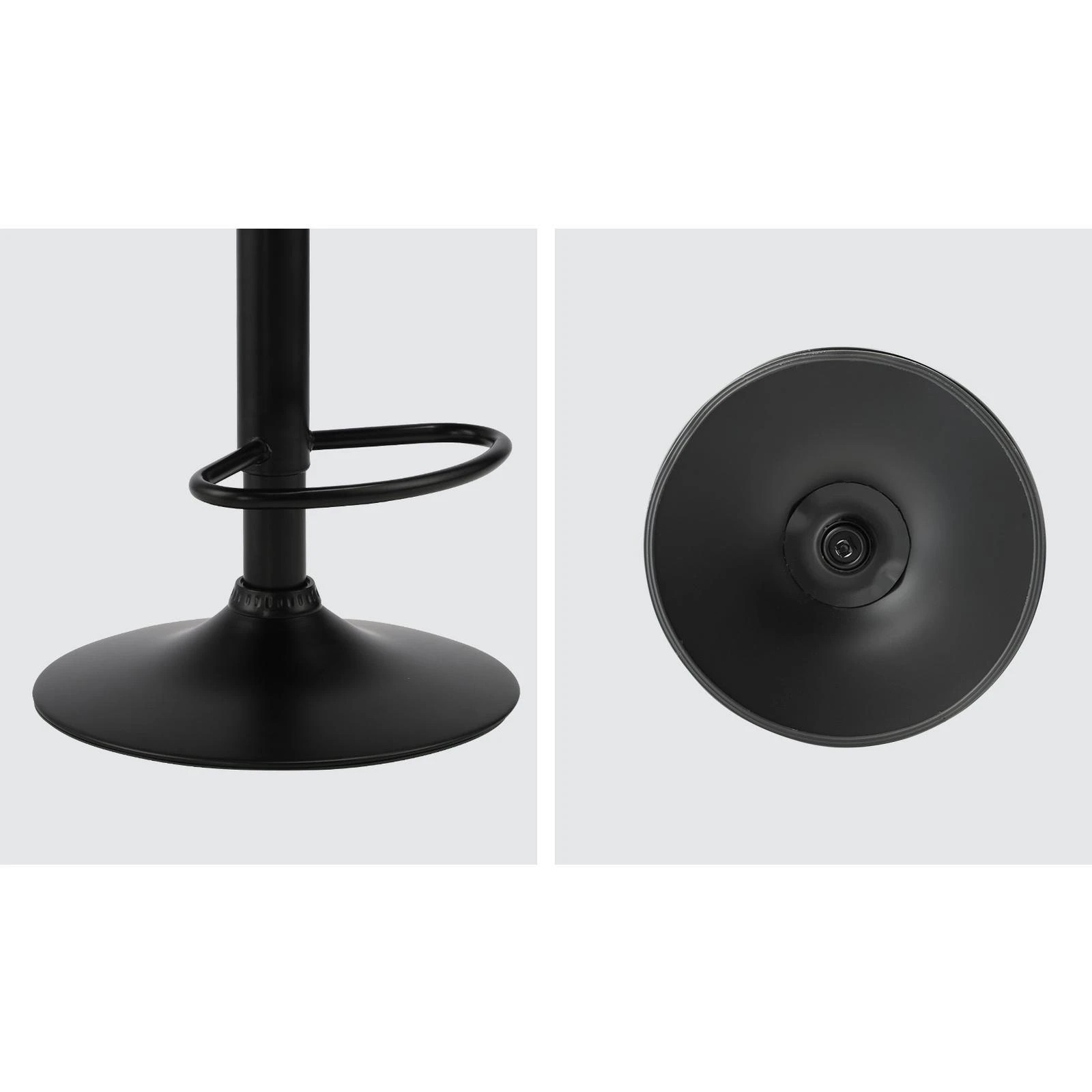 5 Oikiture Set Of 4 Bar Stools Kitchen Gas Lift Swivel Chairs Stool Barstool
 - Grey, 5 of 10