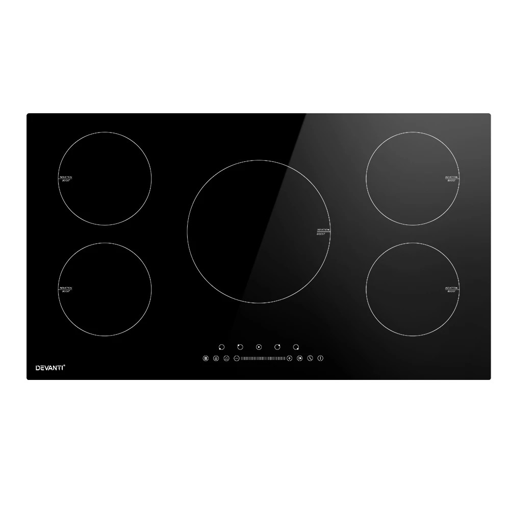1 Devanti Induction Cooktop 90cm Electric Cooker - Black, 1 of 6