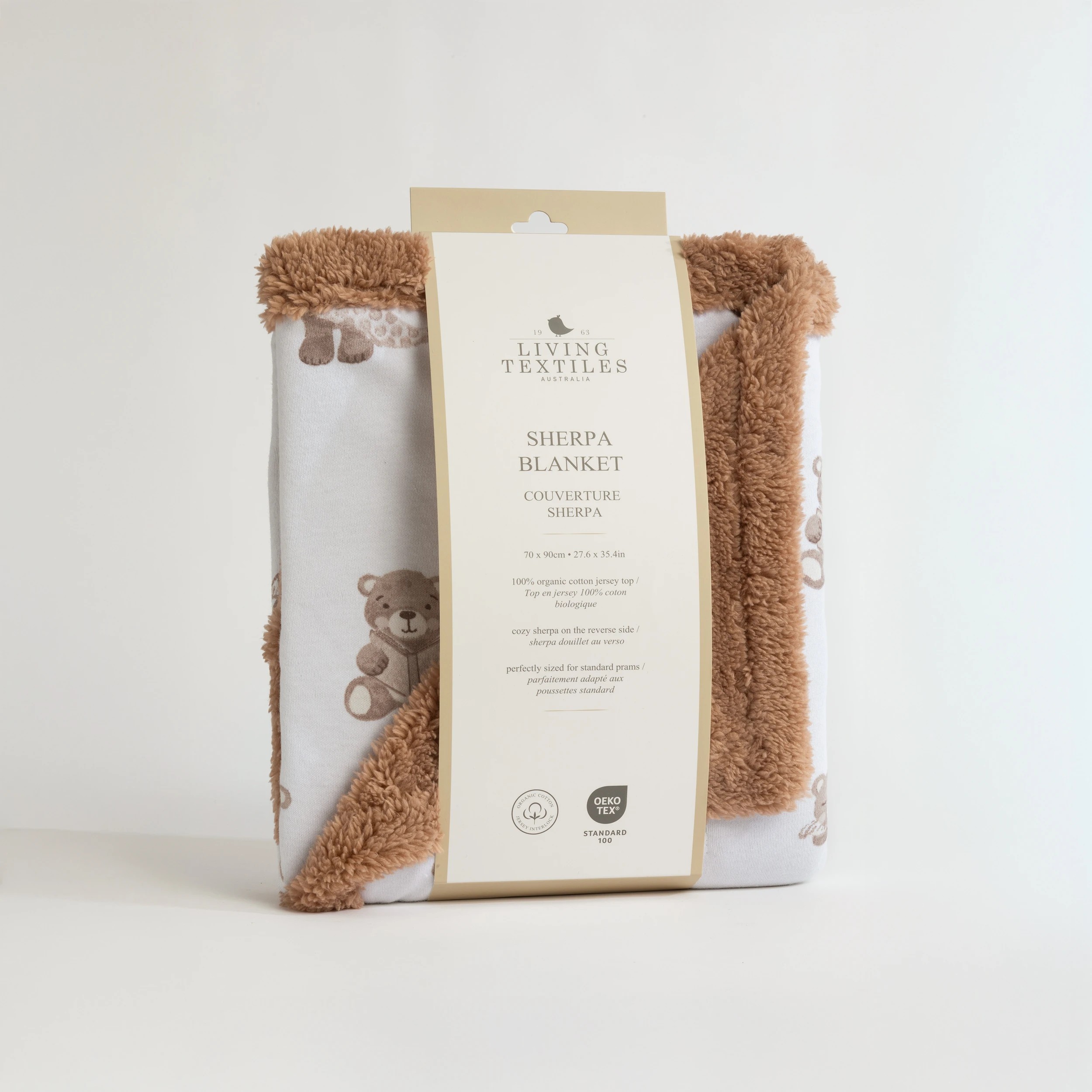 7 Living Textiles - Sherpa Pram Blanket - Cuddly Bear - Assorted, 7 of 8