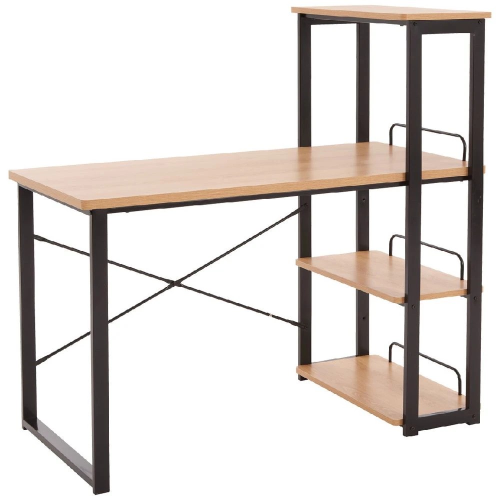 1 Otto Arundale Side Shelf Desk 1200mm Black/Oak Desks, Tables and Workstations, 1 of 8