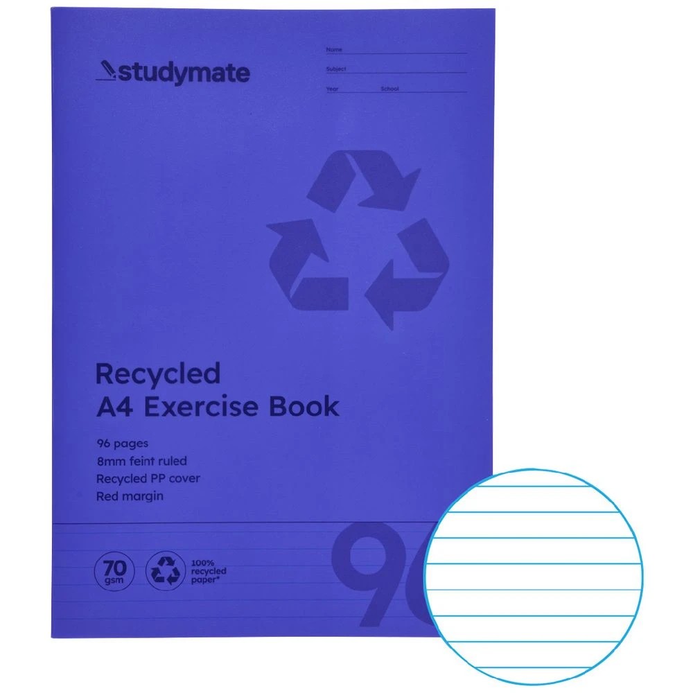 1 Studymate PP A4 Exercise Book 96 Page Purple, 1 of 3