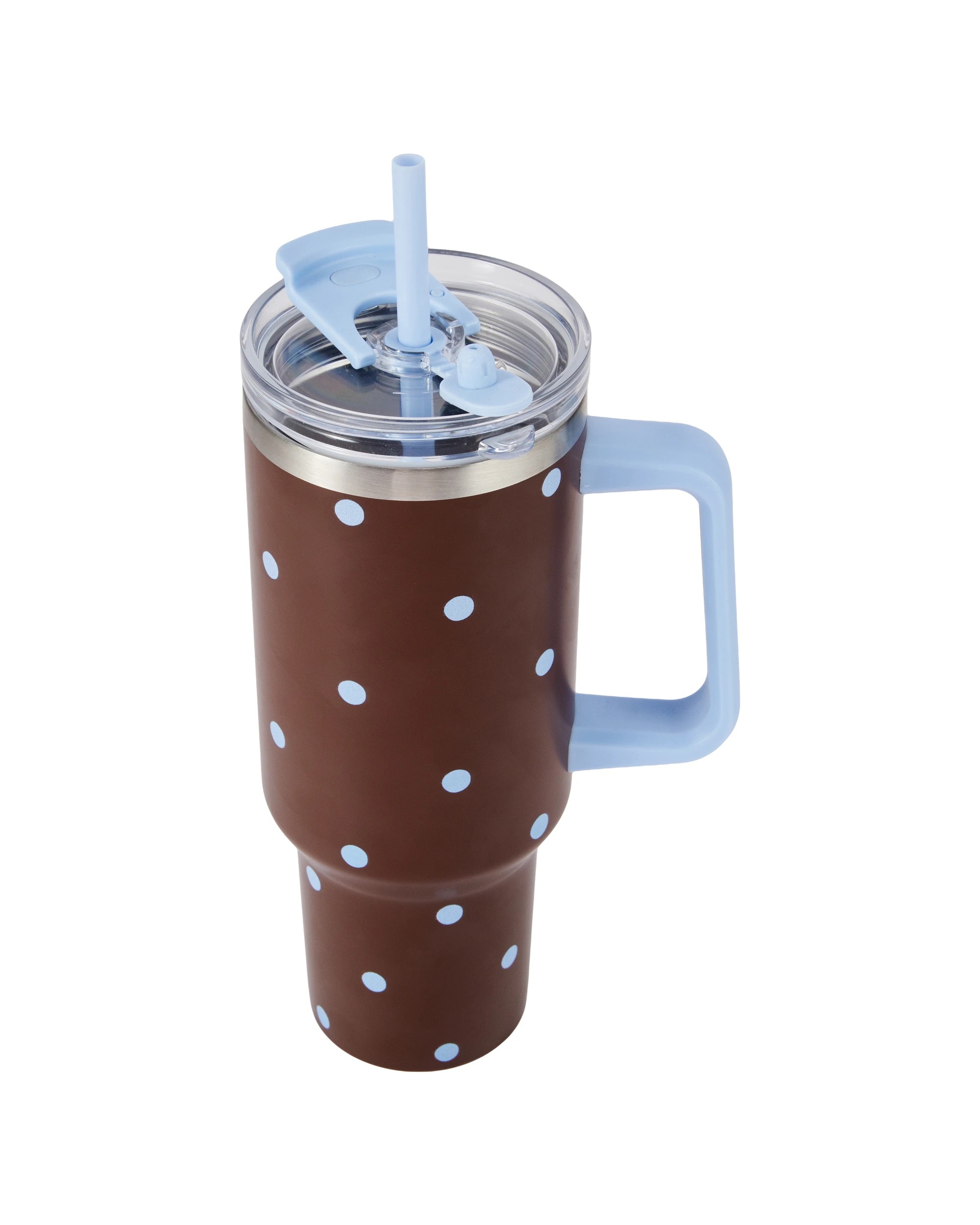 1 1.18L Jumbo Tumbler with Handle - Brown, 1 of 7