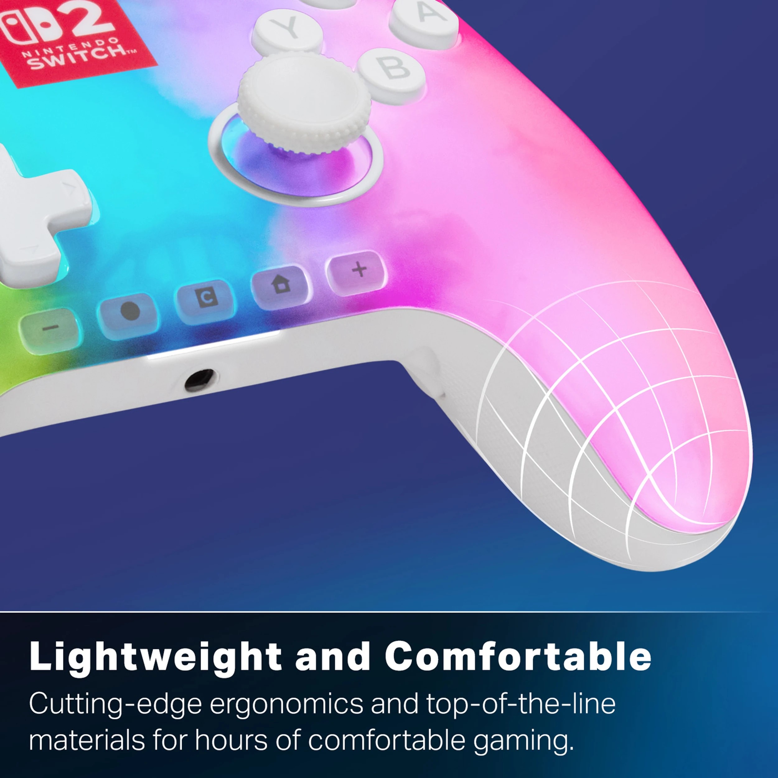 8 White Light Up Wired Controller Nintendo Switch 2 - White, 8 of 10