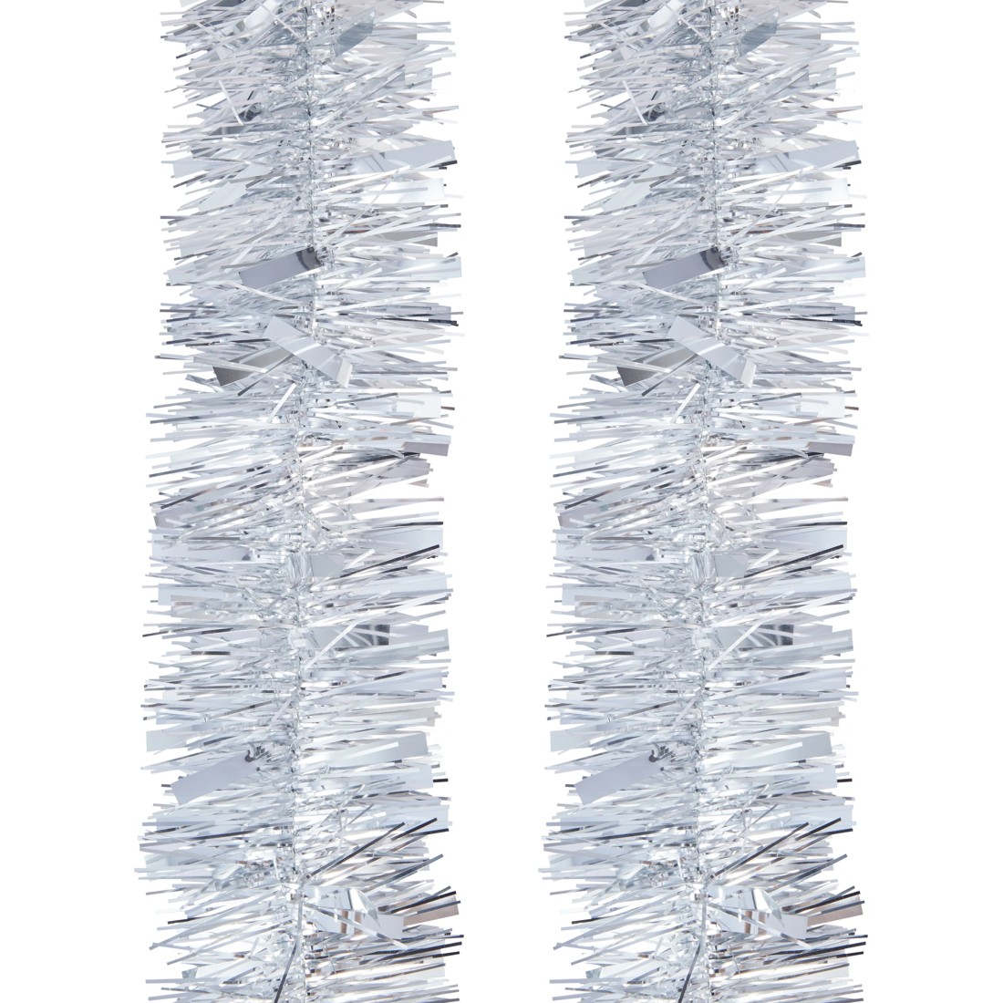 2 6m Silver Christmas Tinsel, 2 of 3