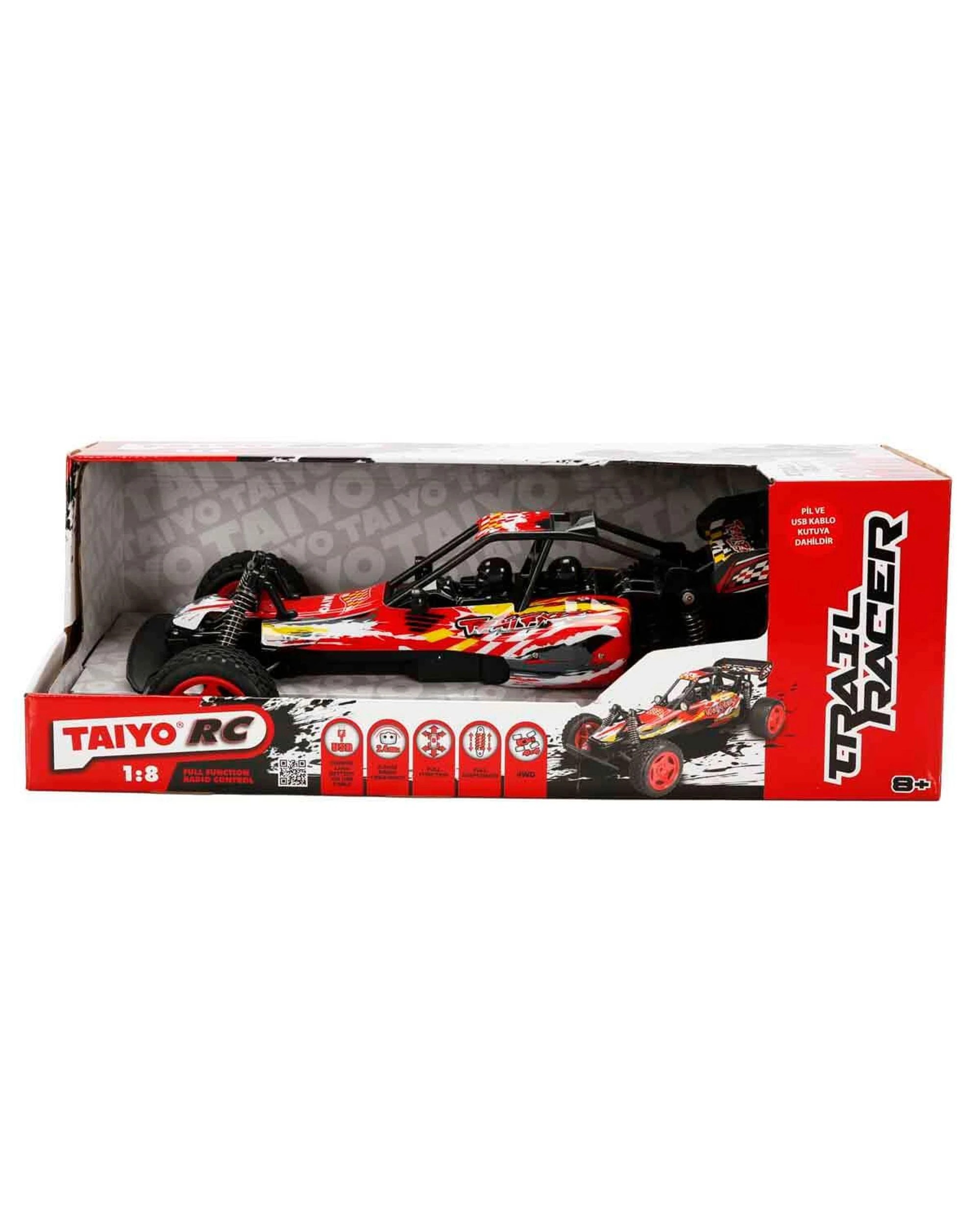 7 TAIYO RC Trail Racer 1:8 Scale Remote Control Vehicle - Red, 7 of 7