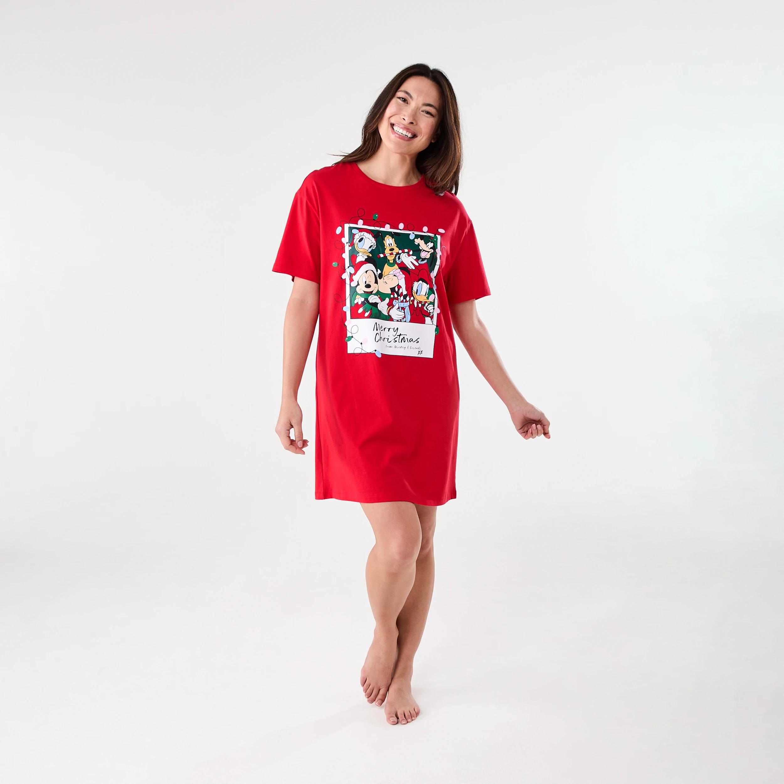 6 Disney Mickey Mouse License Christmas Graphic Nightie MICKEY CHINESE RED, 6 of 6