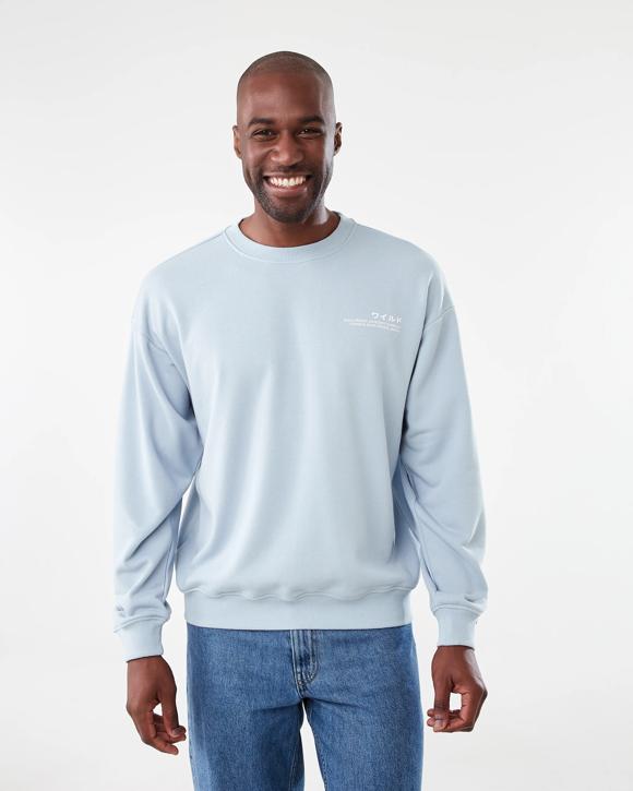 Terry Oversized Print Crew Neck Sweatshirt