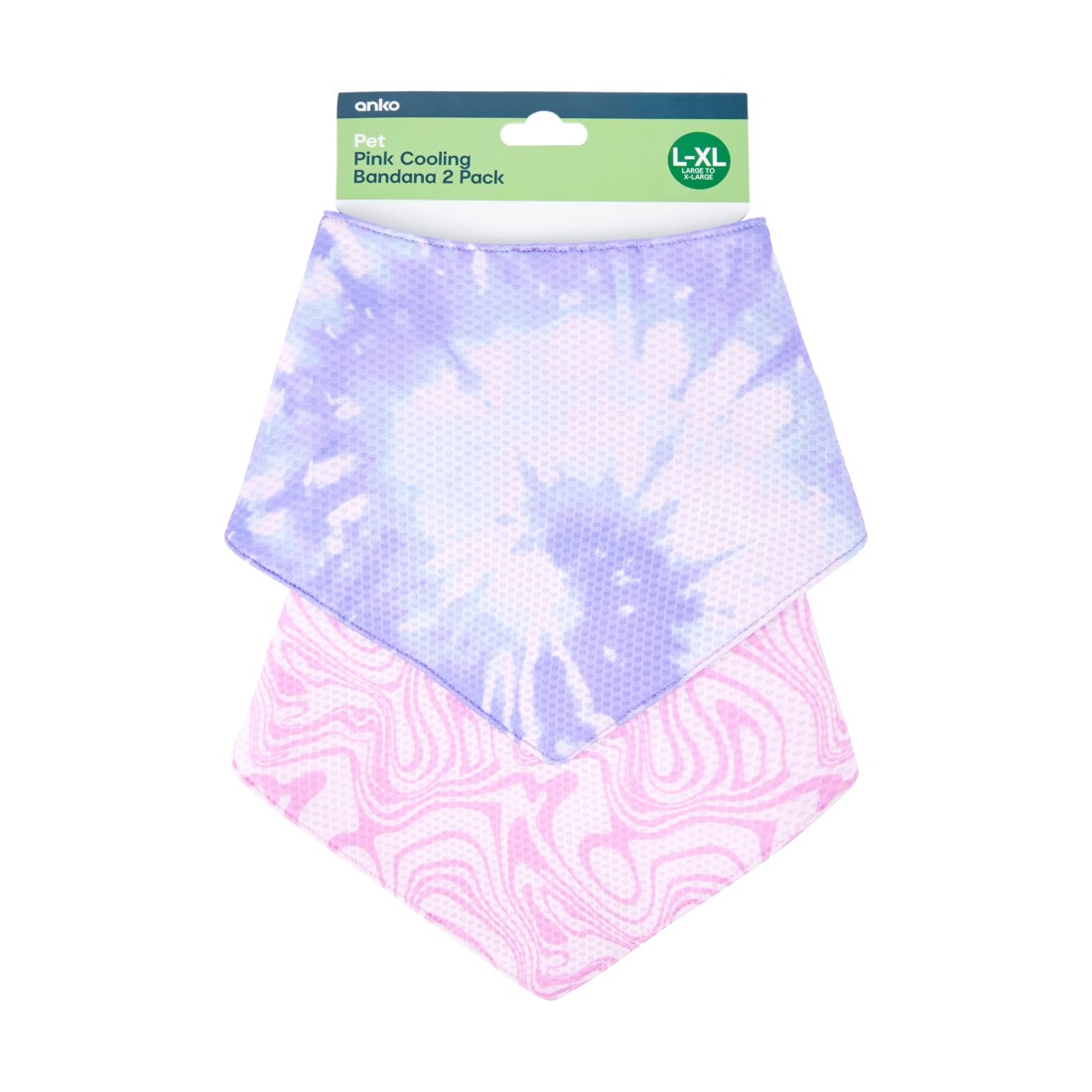 1 2 Pack Pet Cooling Bandana - Large to Extra Large, Pink, 1 of 6