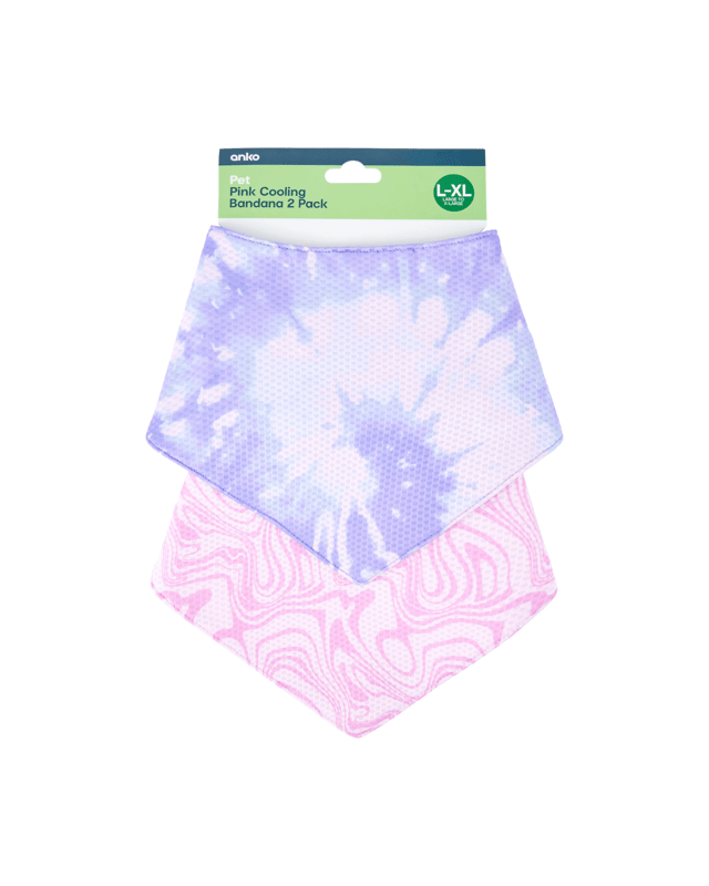 2 Pack Pet Cooling Bandana - Large to Extra Large, 