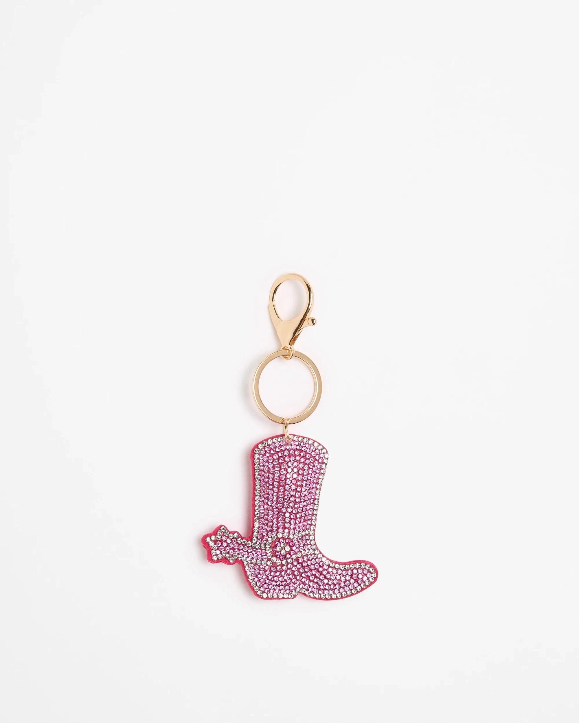 1 Target Kids Sparkle Cowboy Boot Bag Charm PINK, 1 of 1