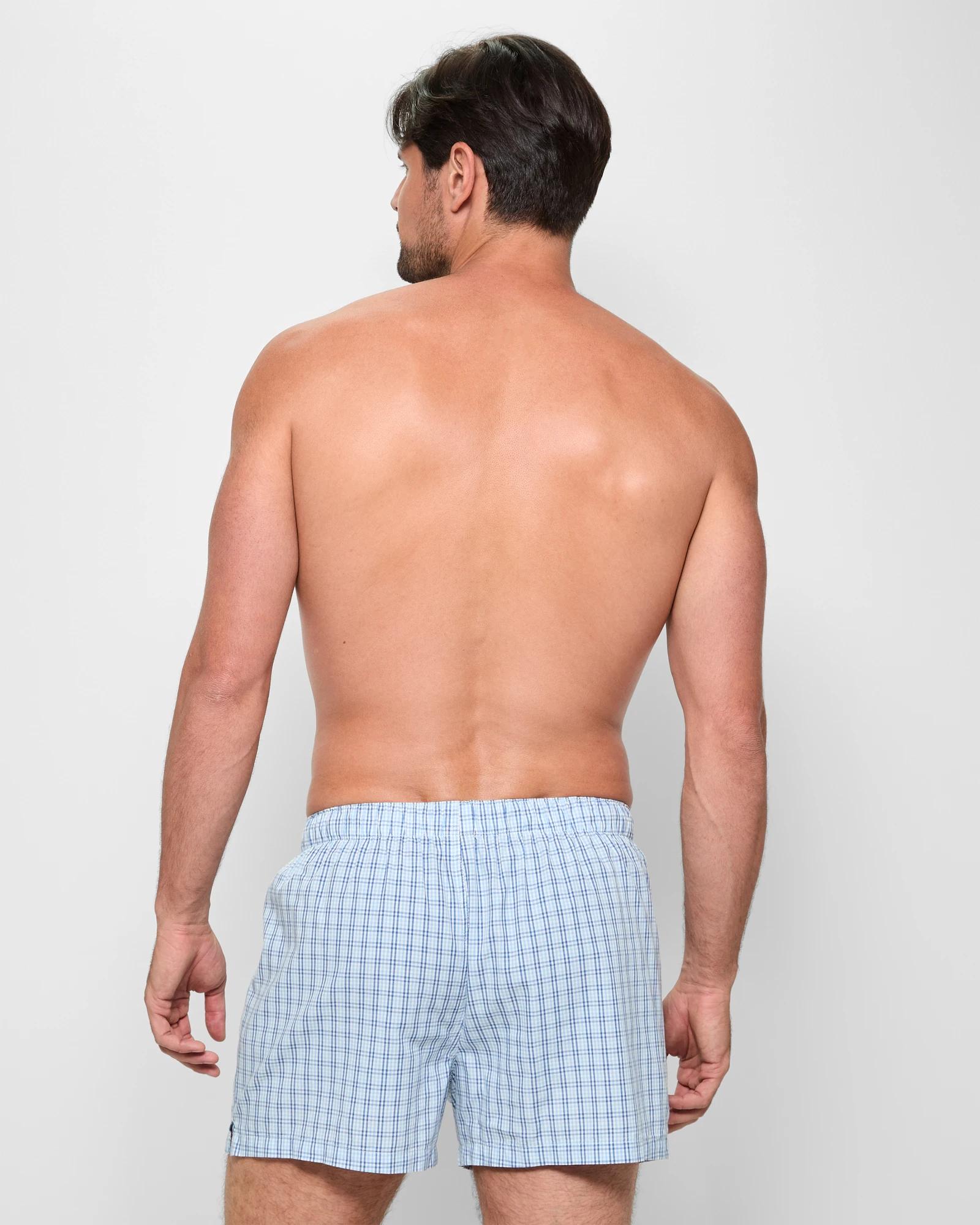 2 3 Pack Woven Boxer Shorts - Maxx BLUES, 2 of 3