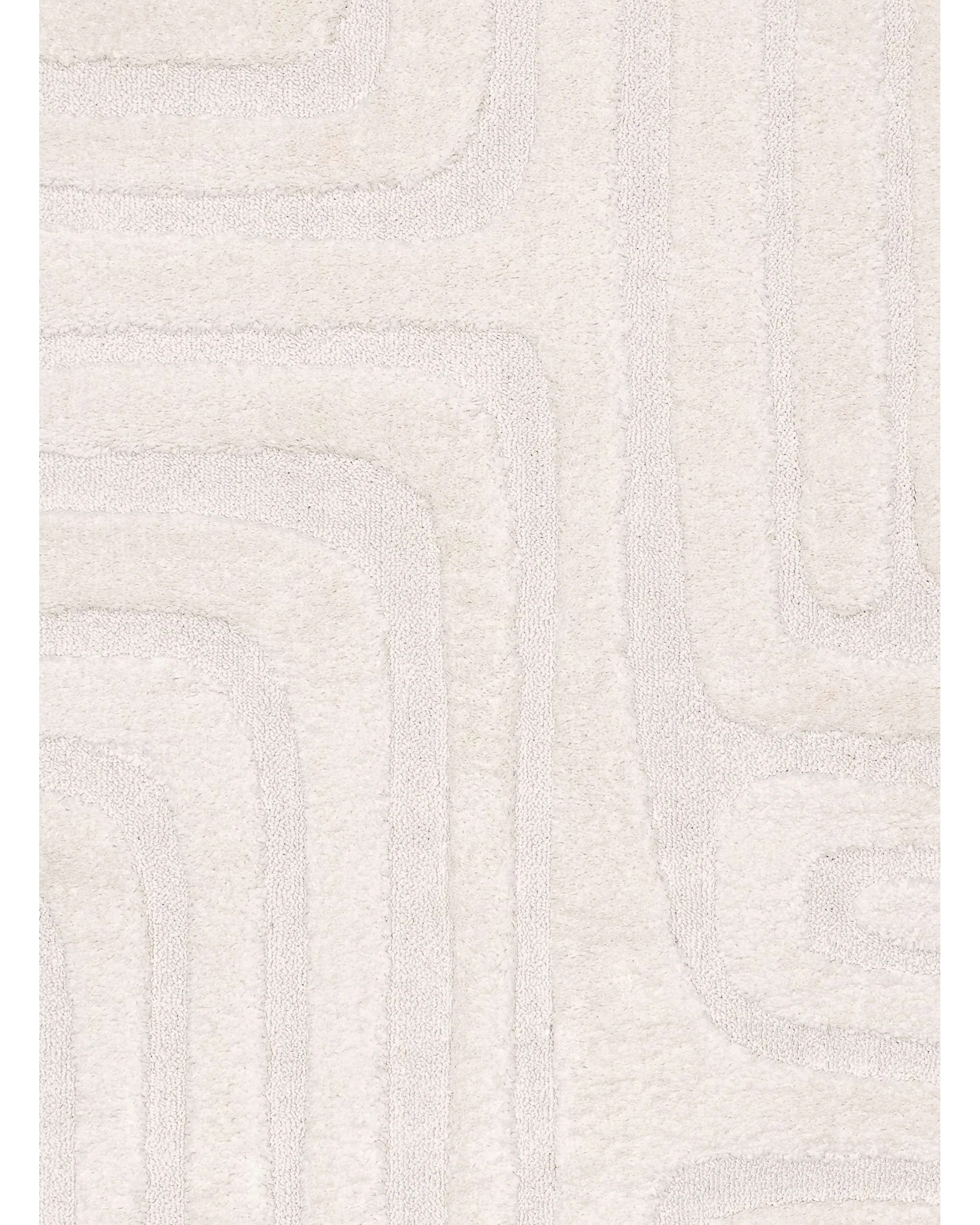 6 Loopsie Noto Striped Round Rug-200cm x 200cm - White, 6 of 8