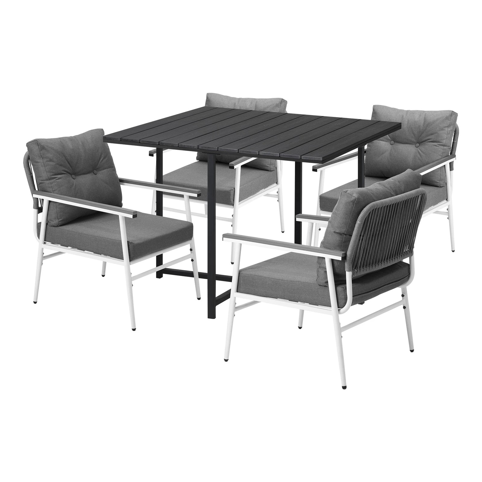 8 Livsip Outdoor Dining Set Patio Furniture Setting Table and Chairs 5PCS - Multi, 8 of 9