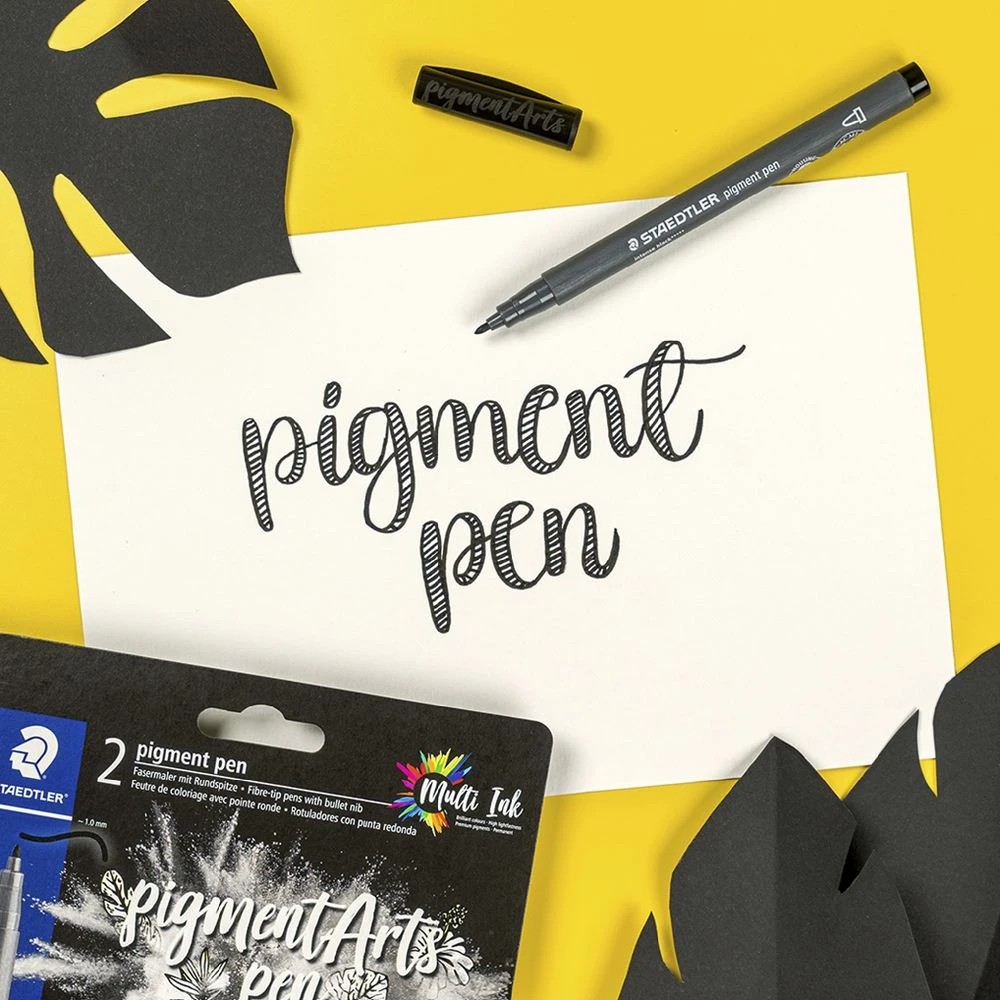 5 Staedtler Pigment Arts Pens Black 2 Pack, 5 of 7