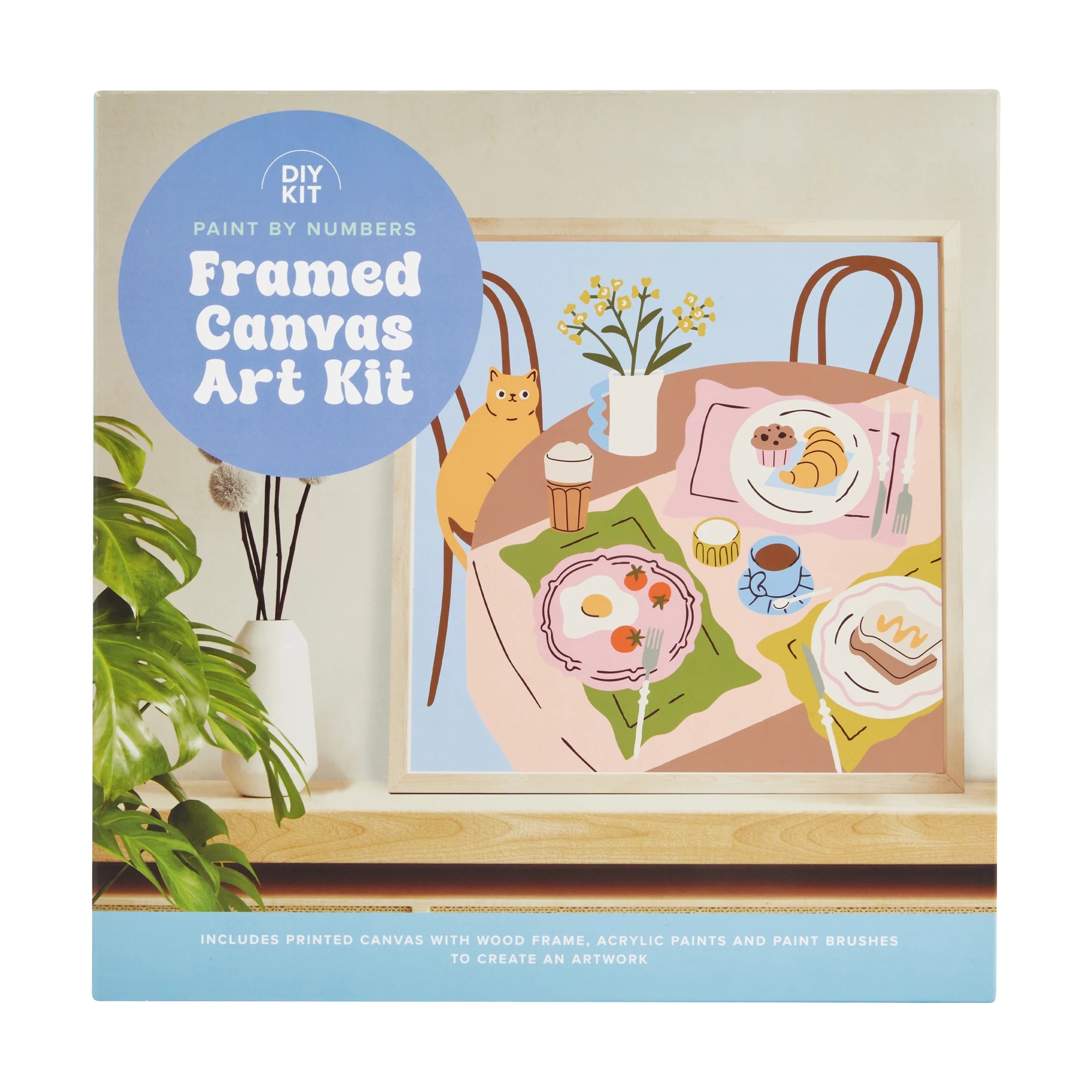 1 Paint by Numbers DIY Framed Canvas Art Kit, 1 of 4
