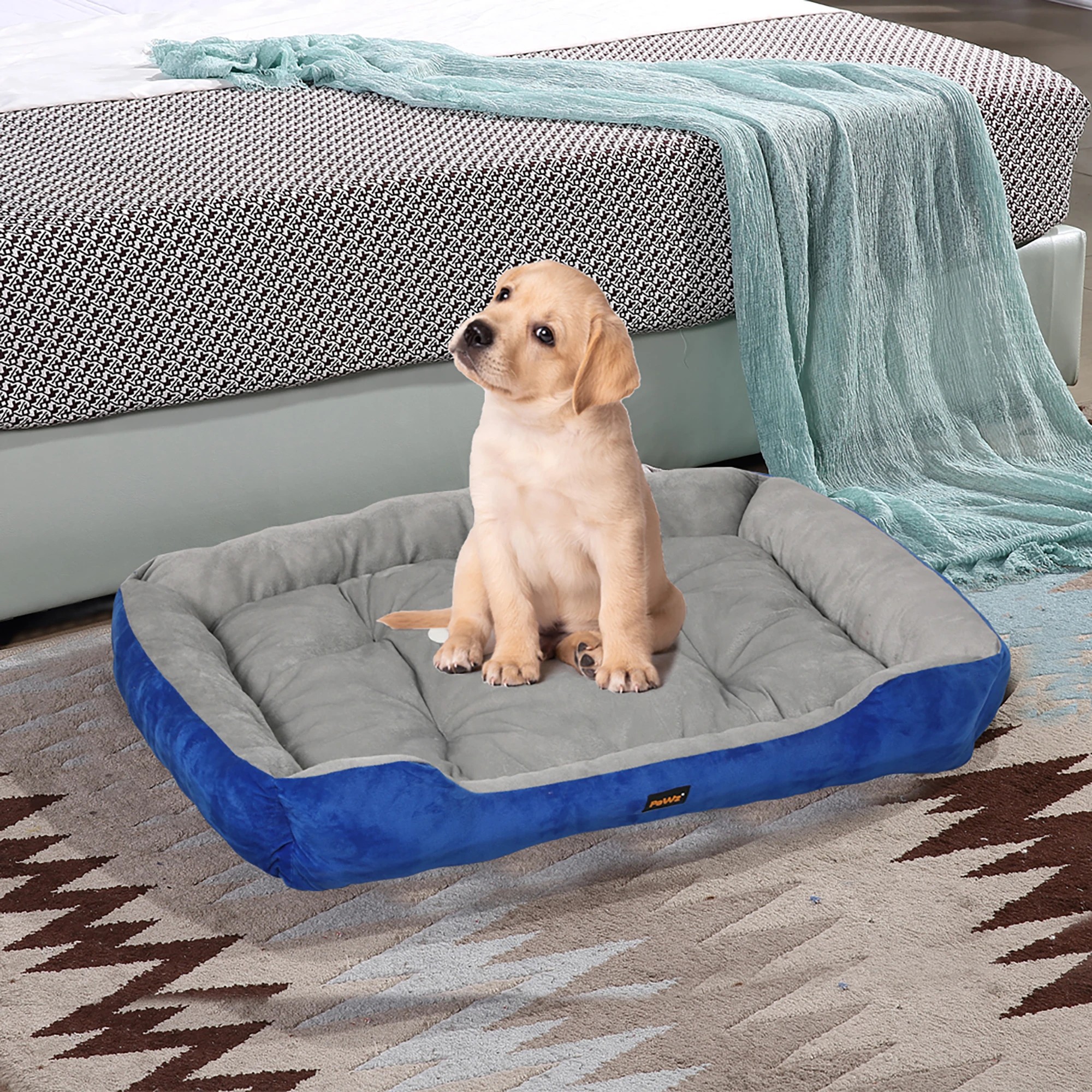 7 Pawz Dog Calming Bed Medium Navy Blue, 7 of 7