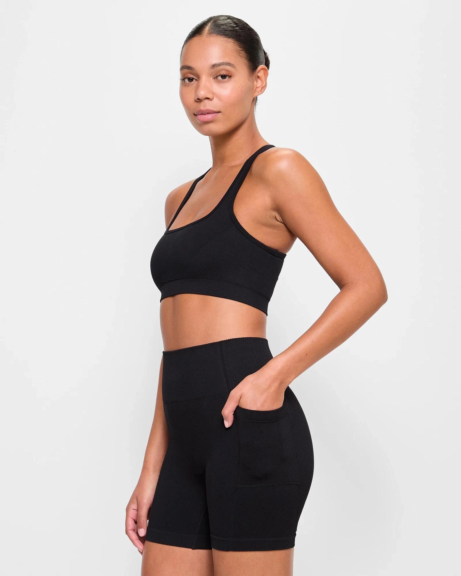 3 Target Active Seamfree Yoga Pocket Bike Shorts BLACK, 3 of 5