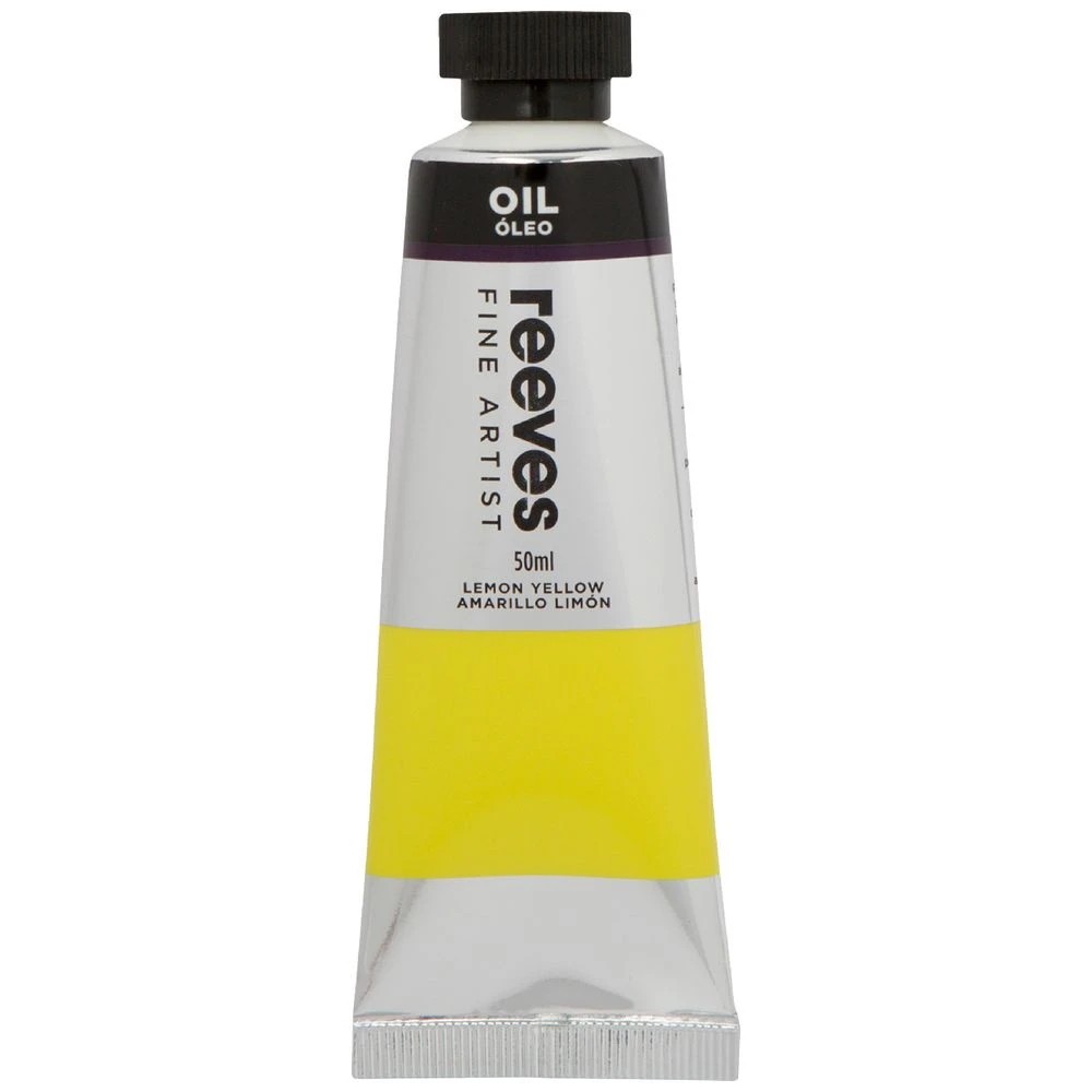1 Reeves Oil Paint 50mL Lemon Yellow, 1 of 1