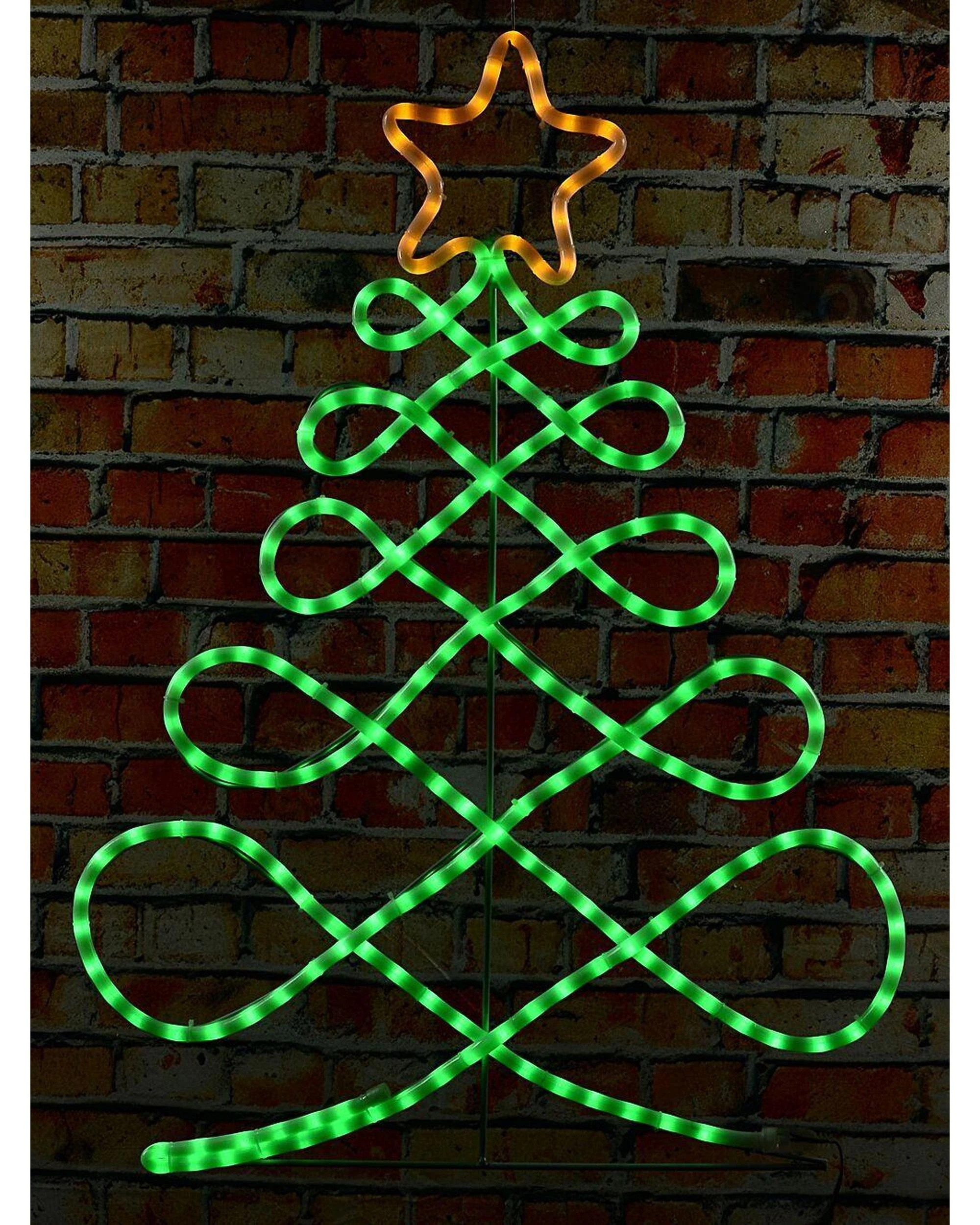 Christmas Warehouse 81cm Green & Orange Wavy Loop Pattern Christmas ...