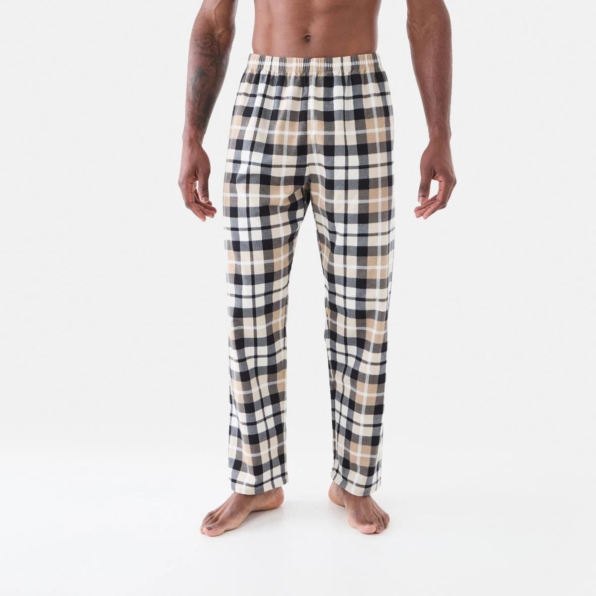 1 Print Flannel Pants Sand Check, 1 of 4