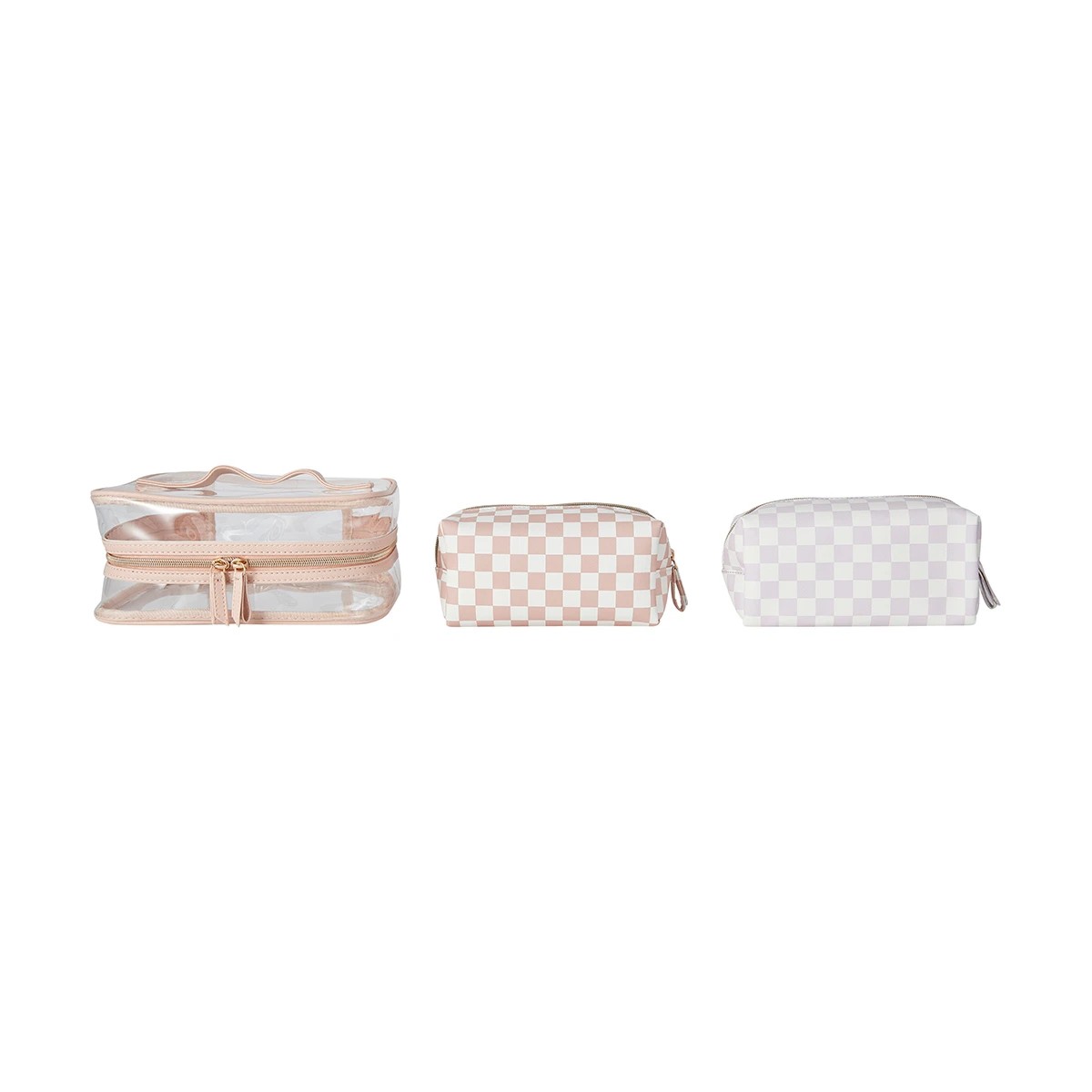 3 OXX Cosmetics 3 Piece Travel Bag Set - Checkerboard, 3 of 8