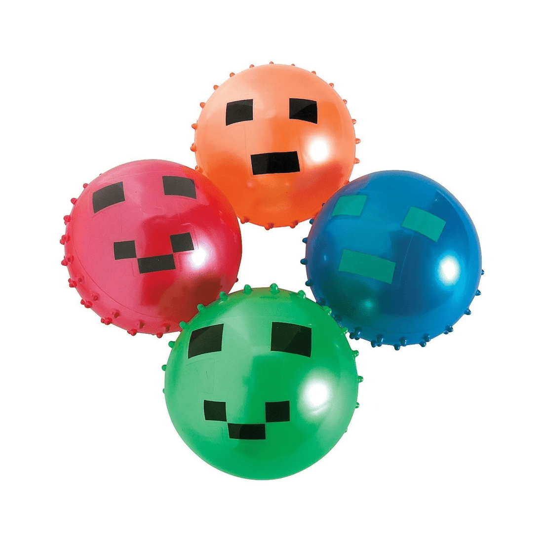 1 Fun Express Pixel Spike Balls 13cm Pack of 12, 1 of 1