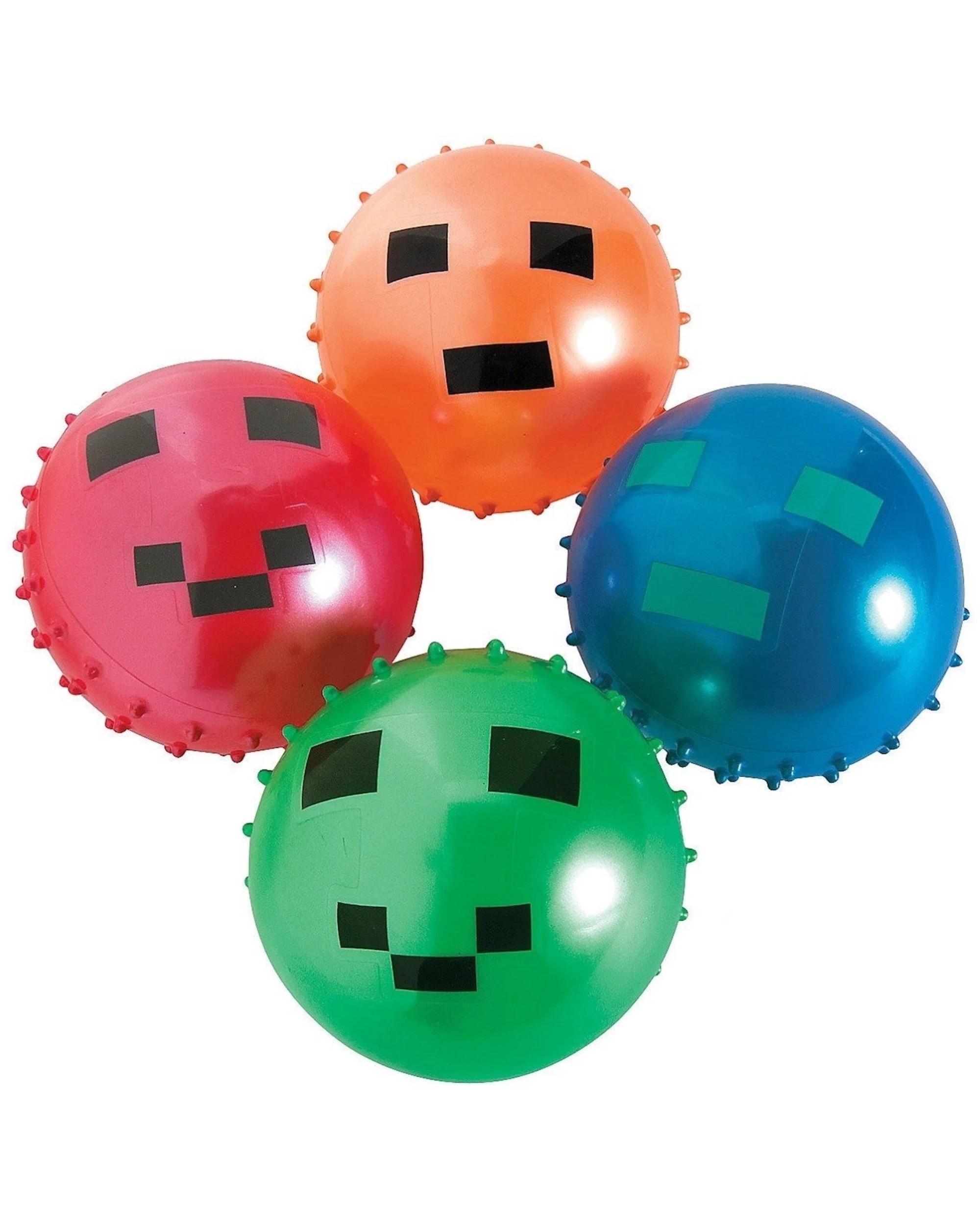 1 Partyrama Pixel Spike Balls 13cm Pack of 12, 1 of 1