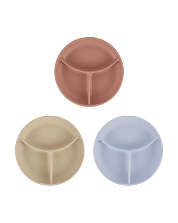 Silicone Suction Divided Plate - Assorted
