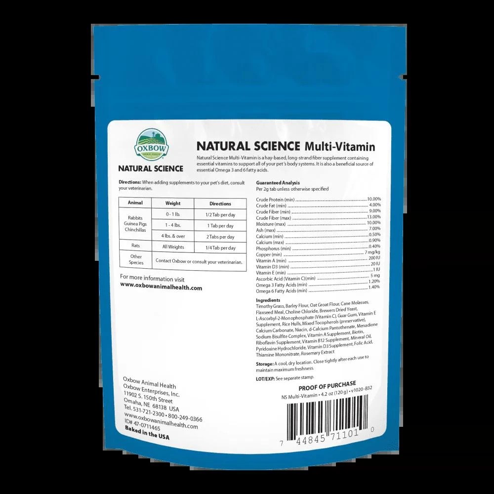 2 Oxbow Natural Science Multivitamin Supplement 120g, 2 of 2