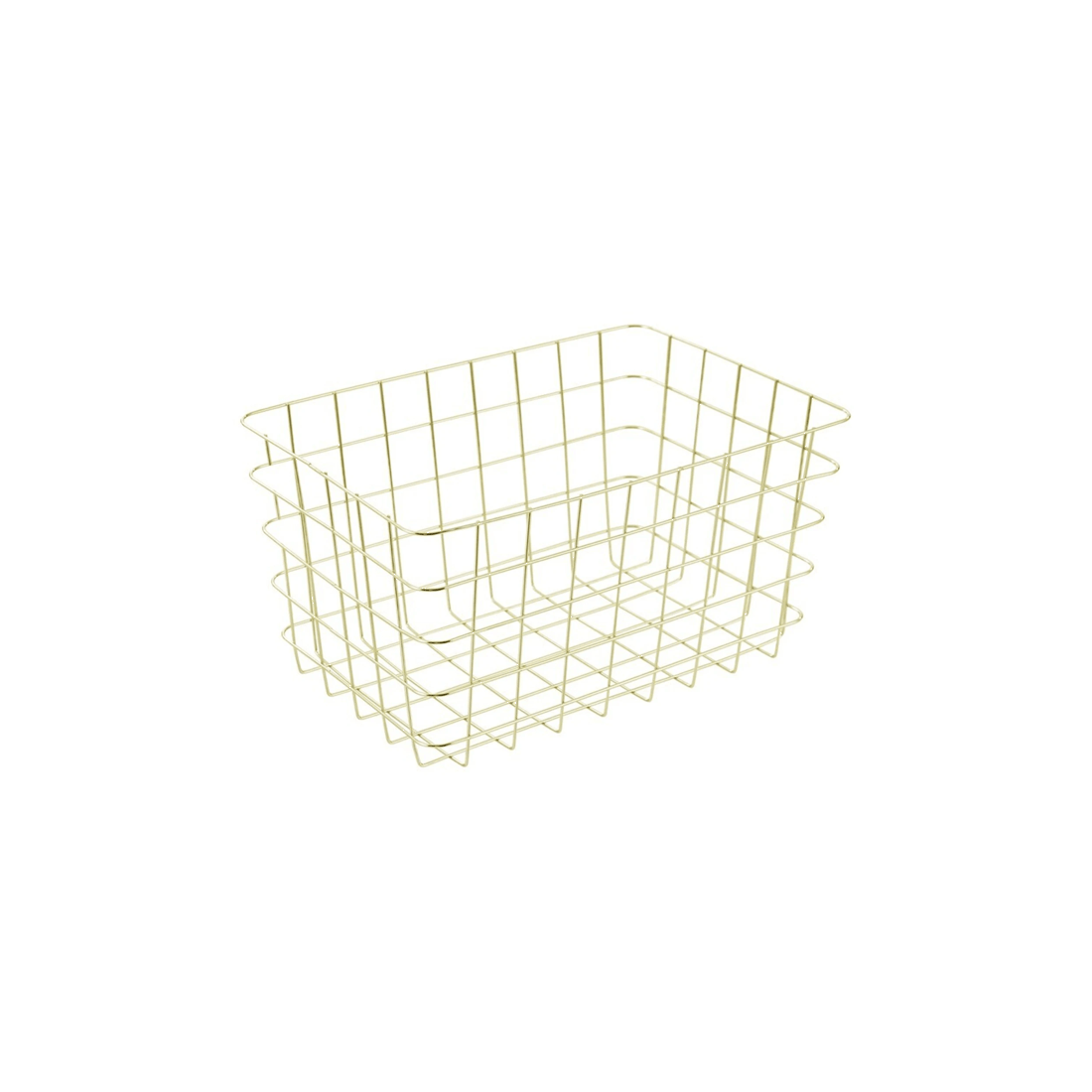1 Boxsweden Large 38x26cm Wire Storage Basket Kitchen Bathroom Organiser
 - Gold, 1 of 2