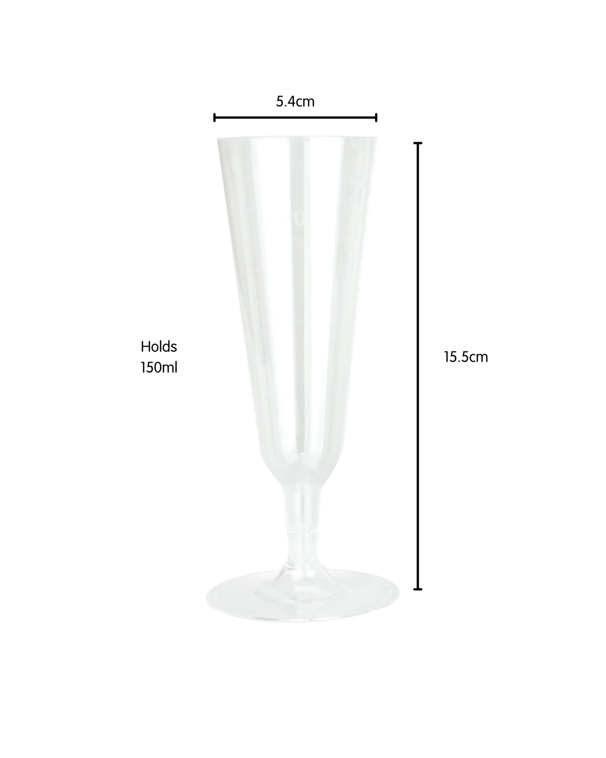 2 Partyware Clear Plastic Champagne Glasses Pack of 15, 2 of 3