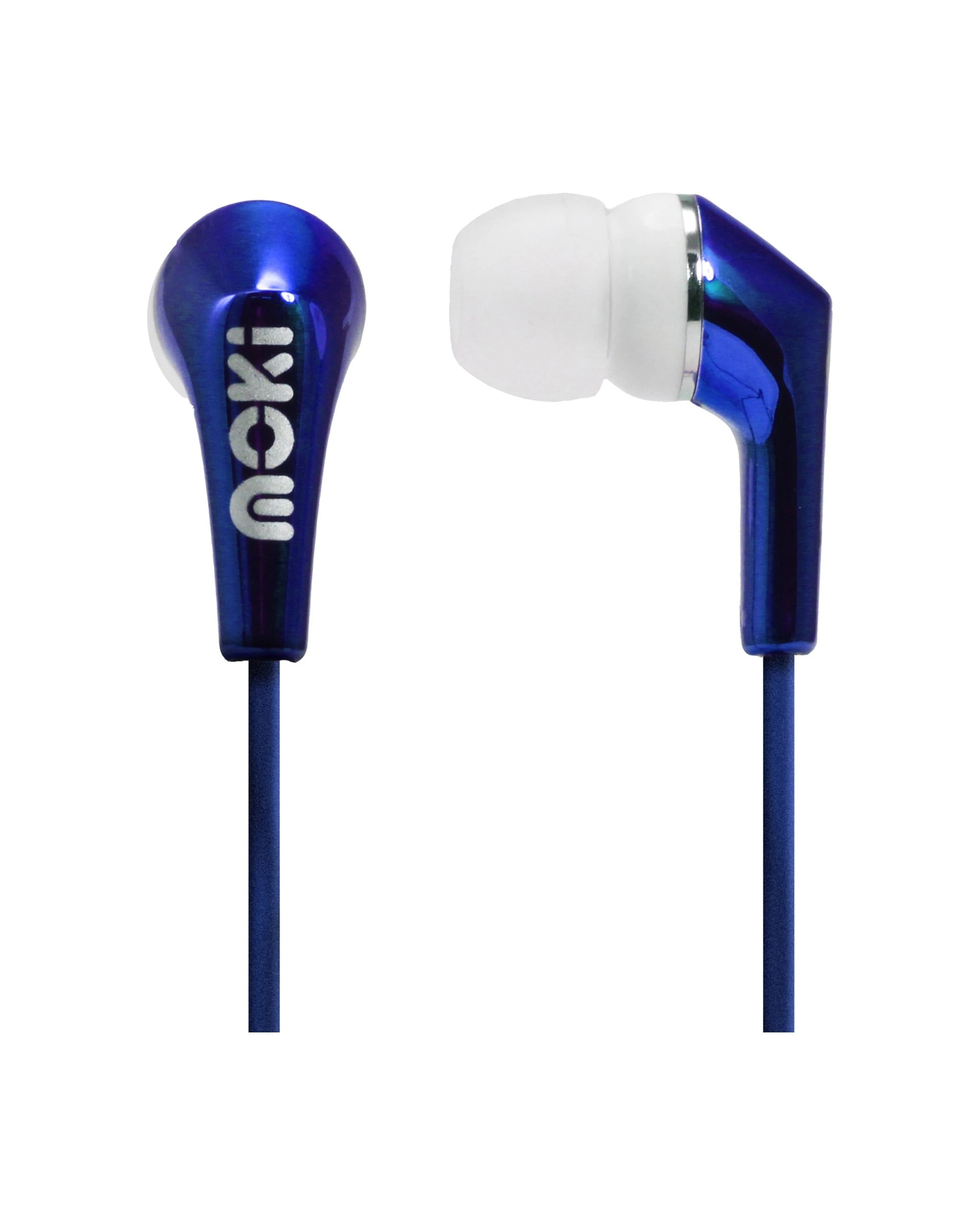 1 Moki Metallics Earphone Metallic Finish Balanced Sound - Blue, 1 of 1