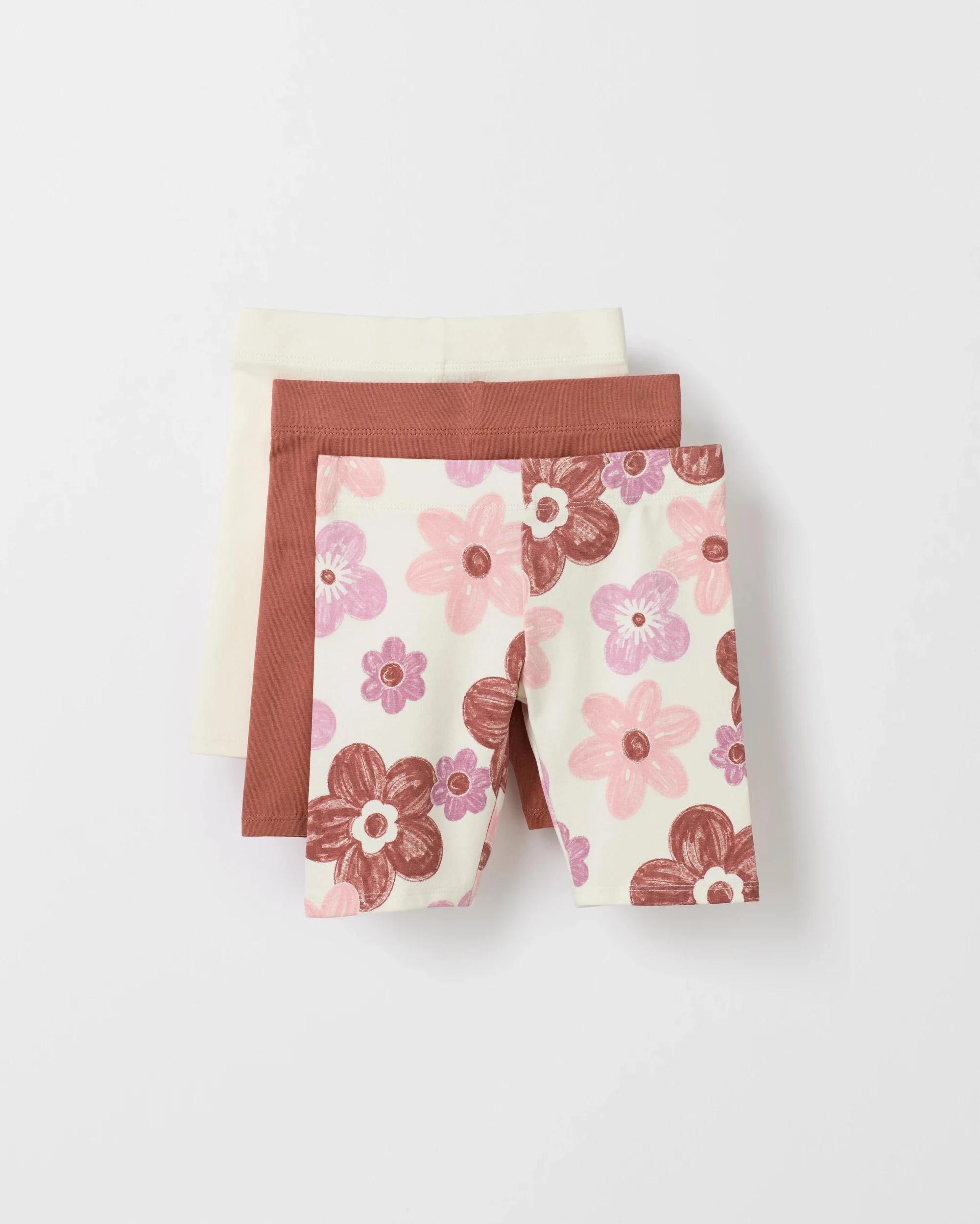 1 Target Kids Australian Cotton Bike Shorts 3 Pack TERRACOTTA / MULTI, 1 of 5