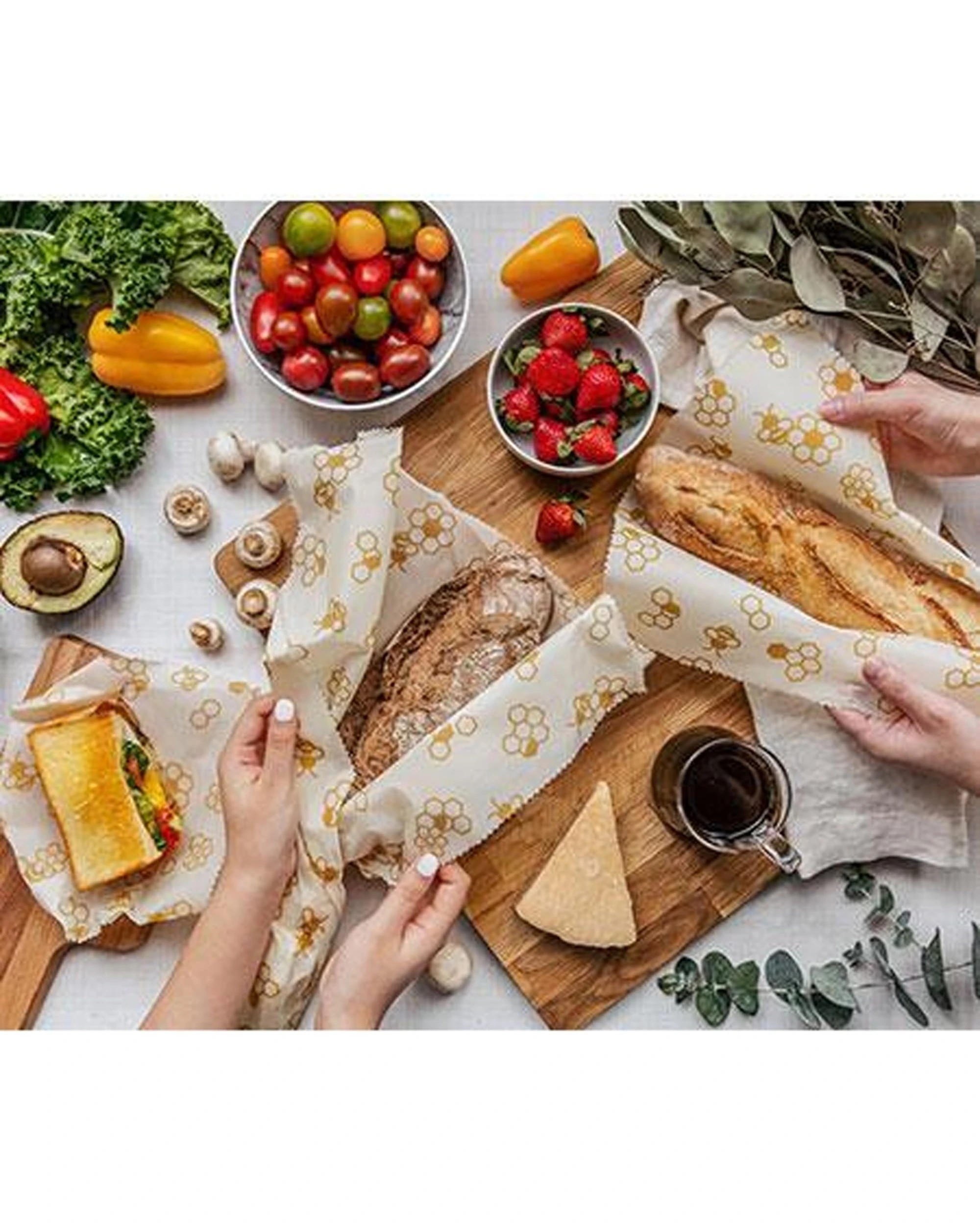 6 Karlstert Beeswax Food Wrap Large 33x35cm Reusable Kitchen Storage Tool - Yellow, 6 of 6